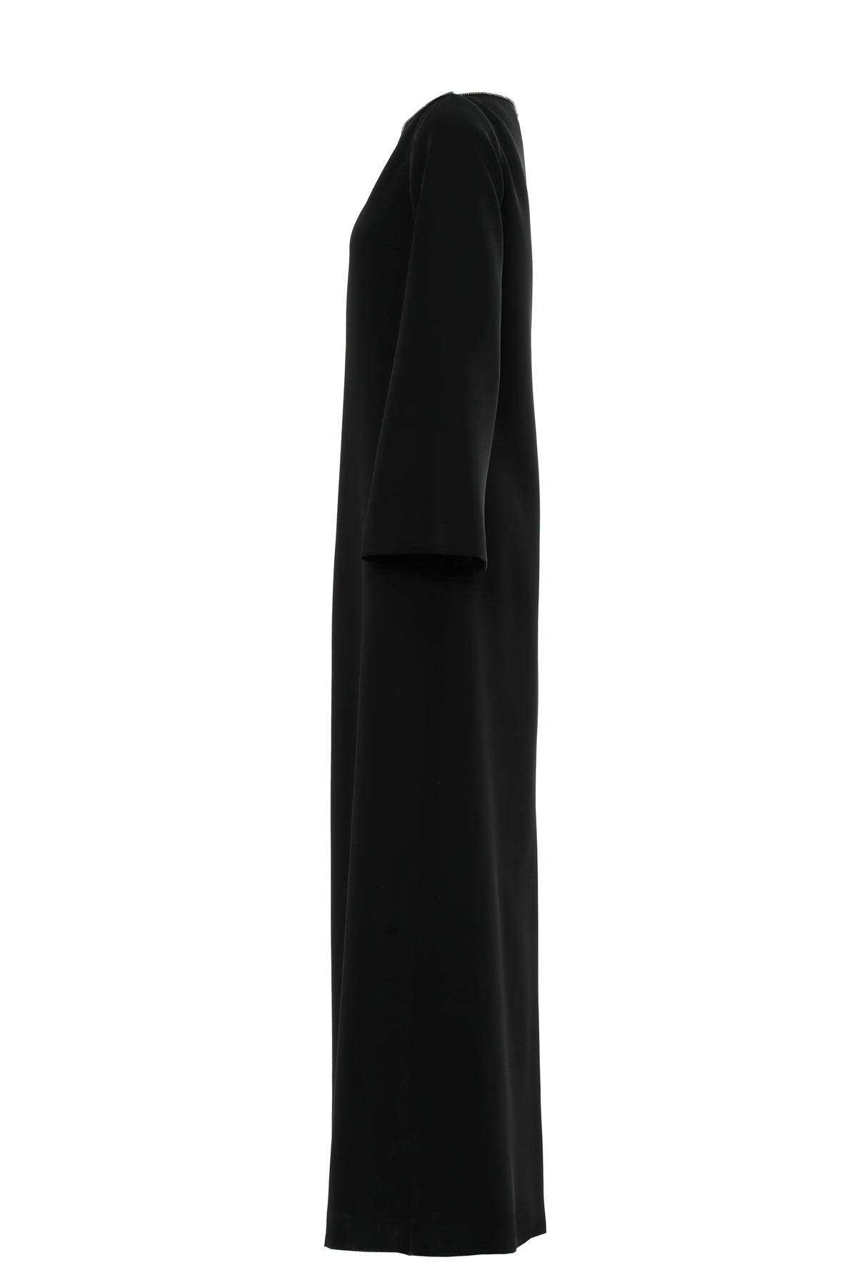 Black Maxi Dress with Tasseled Back