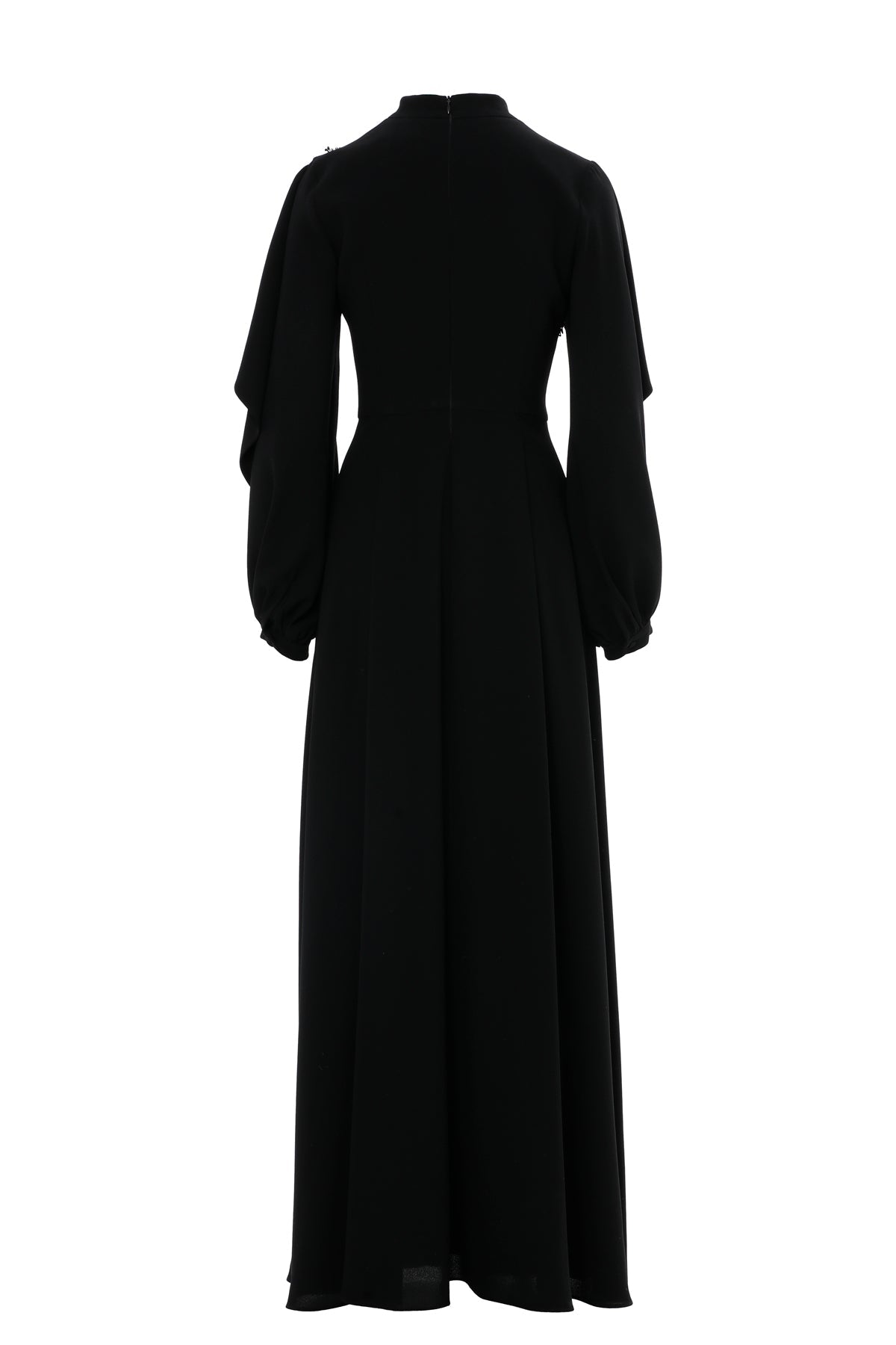 Long Dress with Front Slit  Stone Embellishments