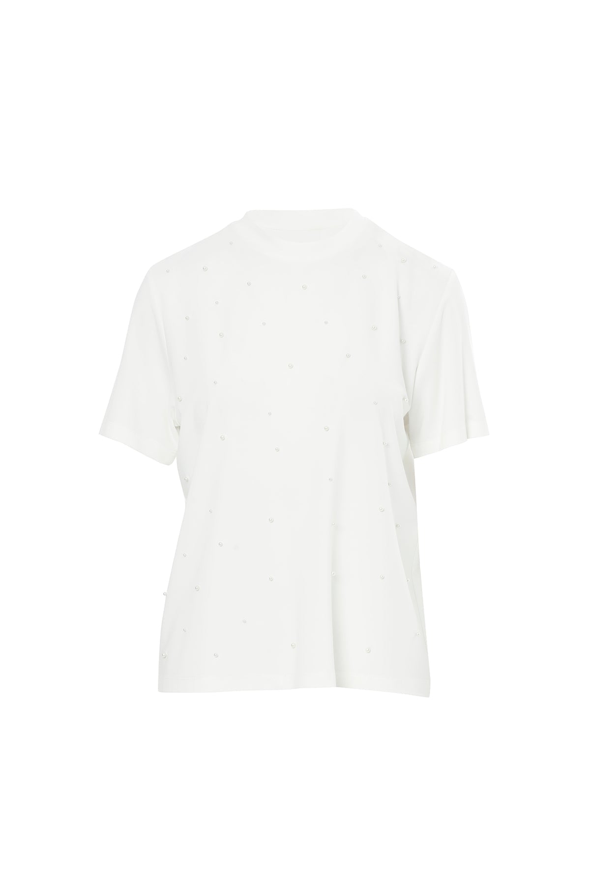 Ecru Blouse with Pearl-Detailing