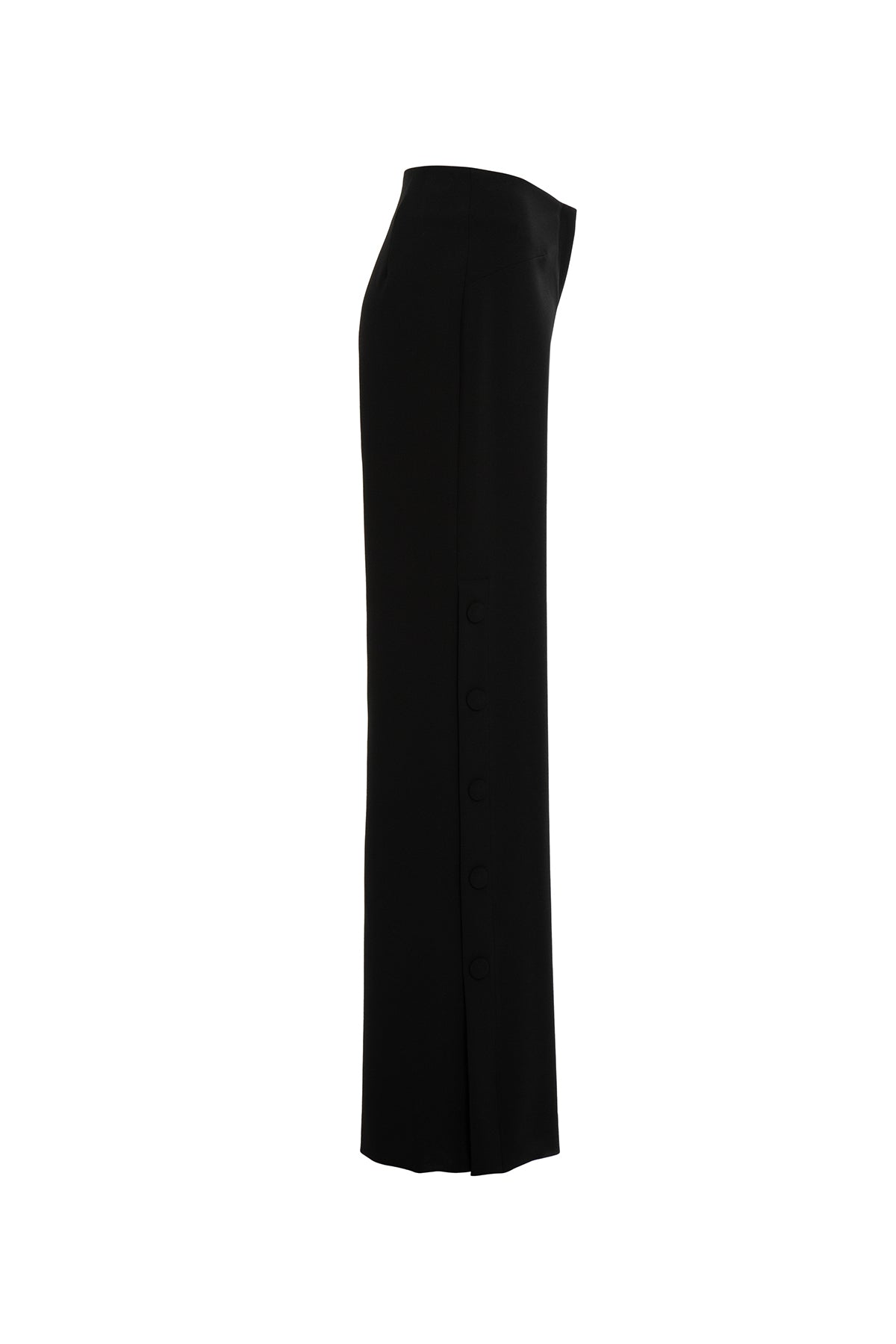 Pleated Detail High Waist Palazzo Black Pants N