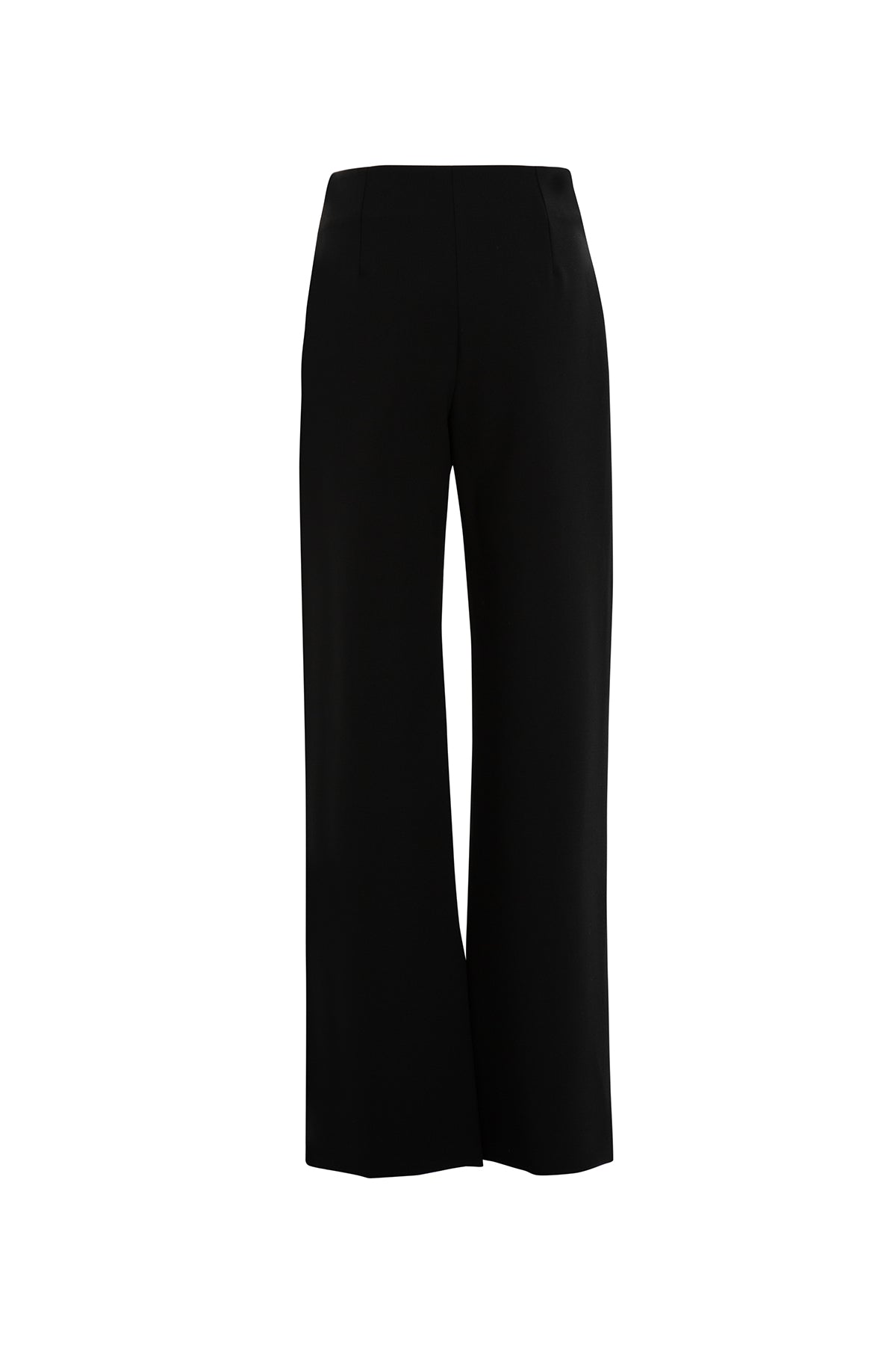 Pleated Detail High Waist Palazzo Black Pants N