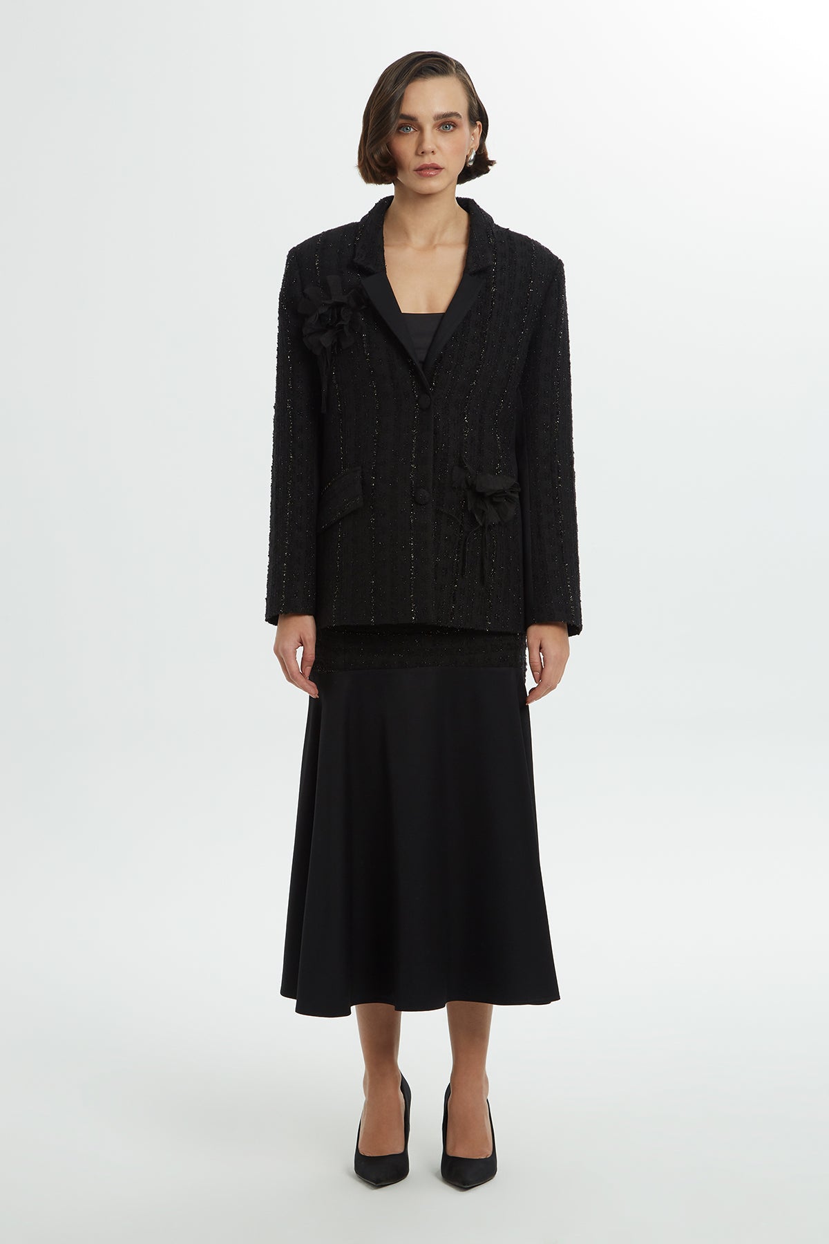 Double-Breasted Black Jacket N