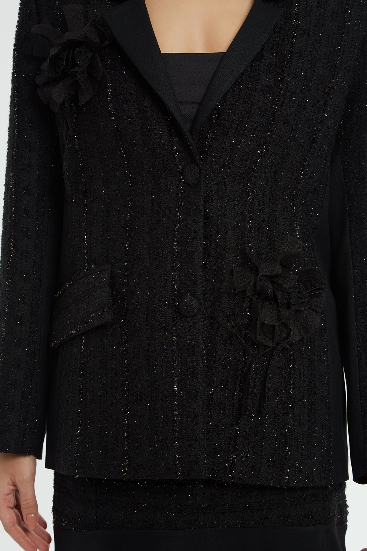 Double-Breasted Black Jacket N
