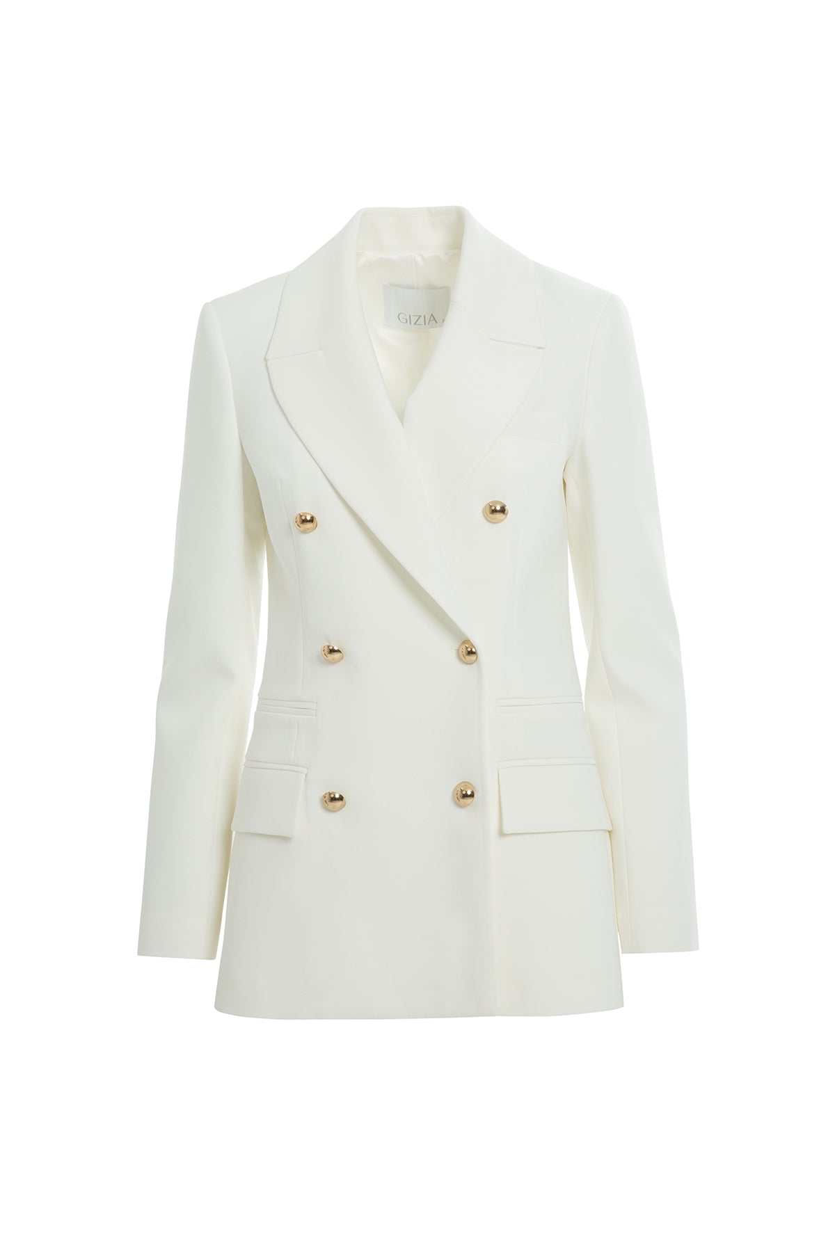 Long Sleeve Shoulder Padded Off-White Jacket N