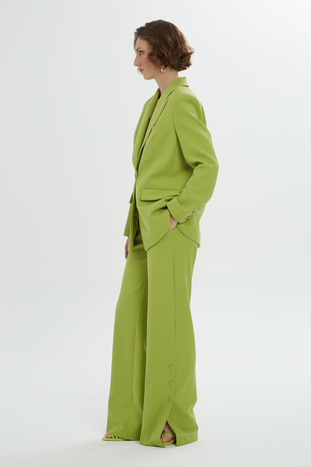Green Set with Button Details N