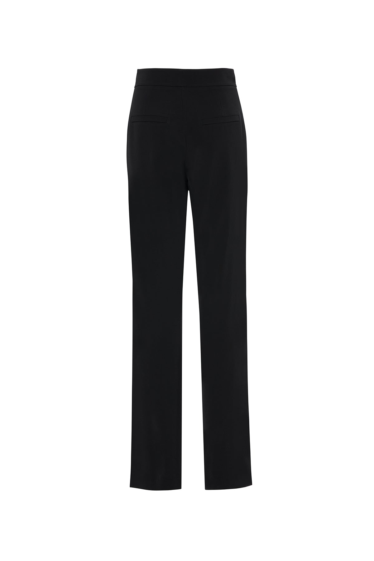 Black Hook-Fastening Palazzo Trousers