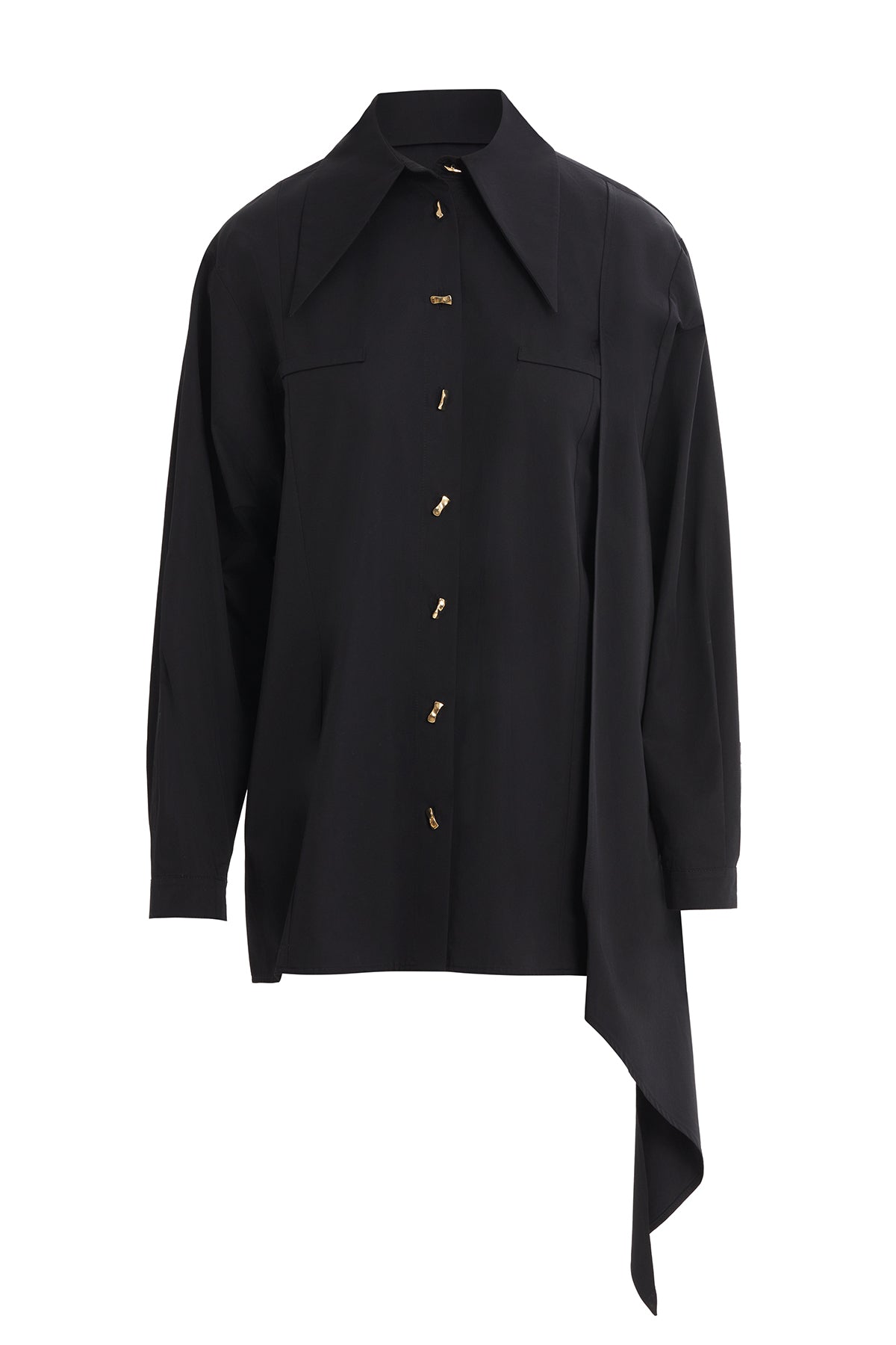 Black Shirt with Front Cuffs