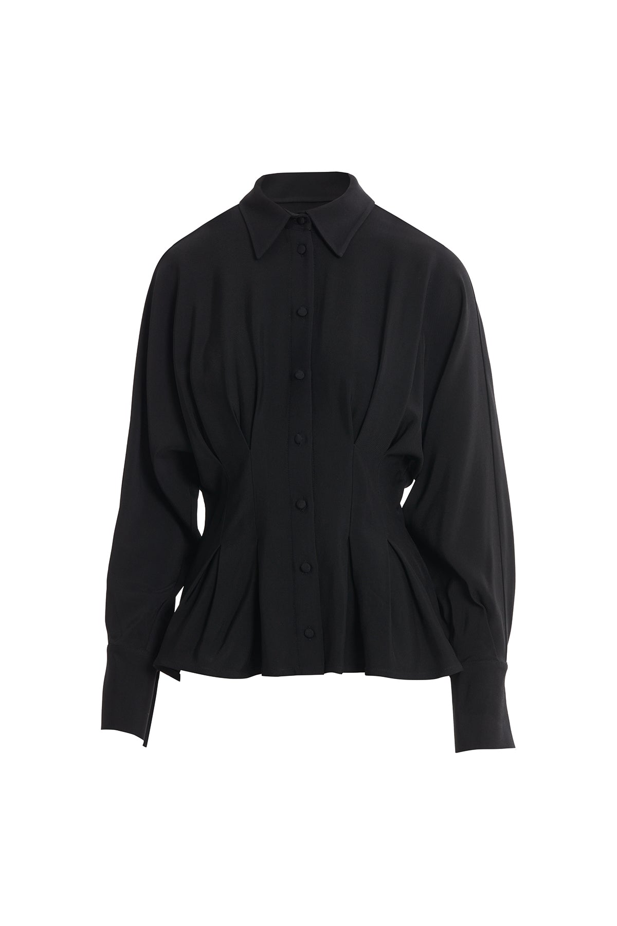 Black Pleated Shirt