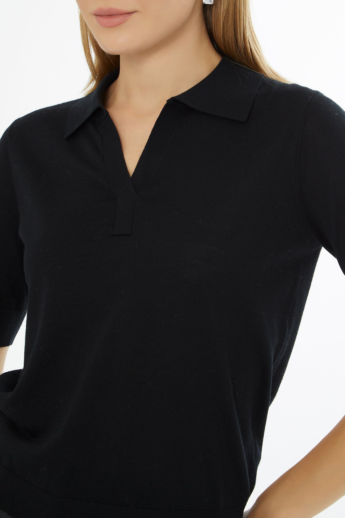 Dropped Shoulder Knit Sweater N