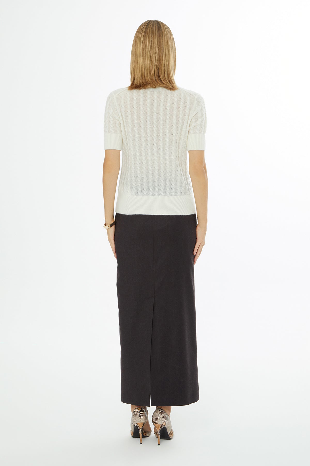 Crew Neck Short Sleeve Sweater N