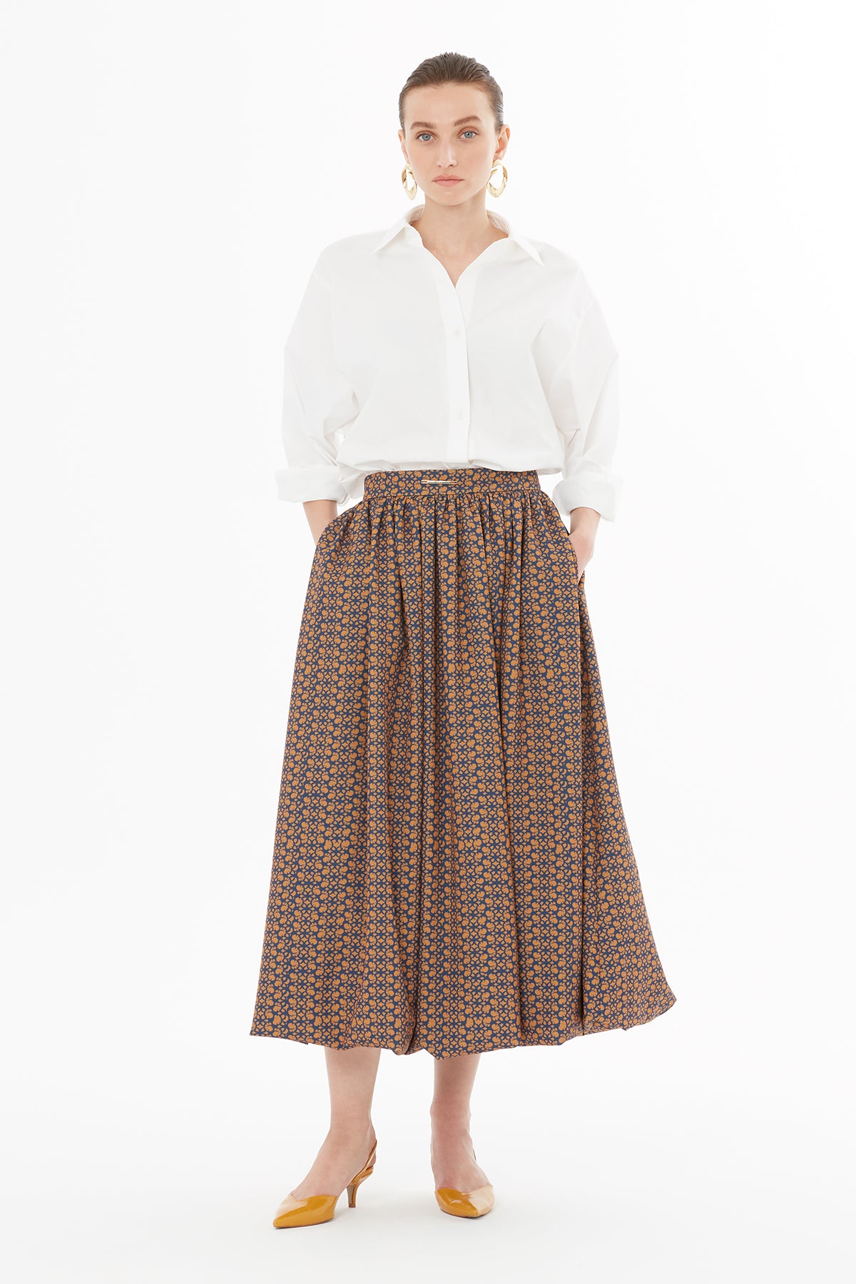 Balloon Skirt with Logo Pattern N