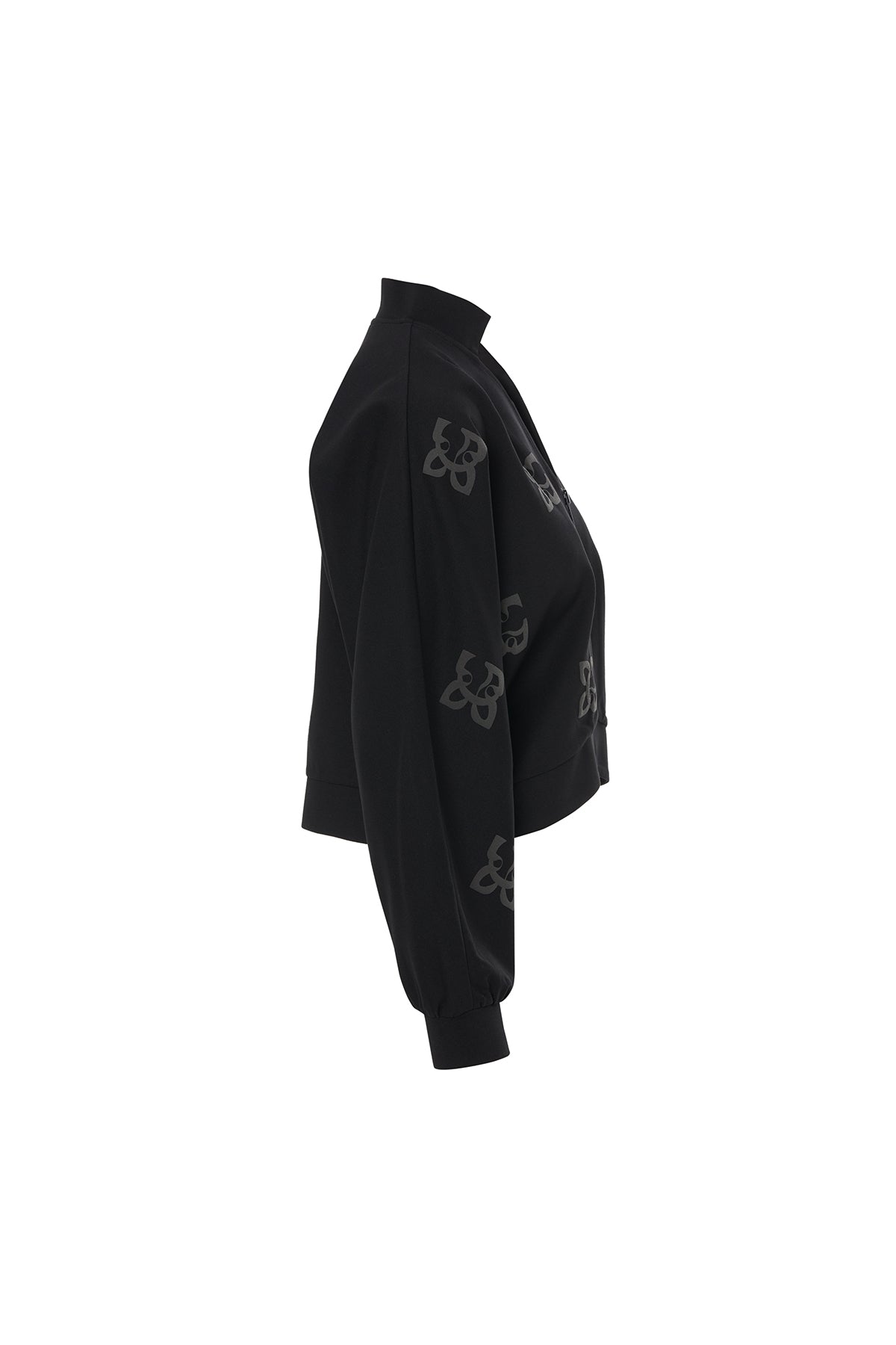 Black Jacket with Logo Print