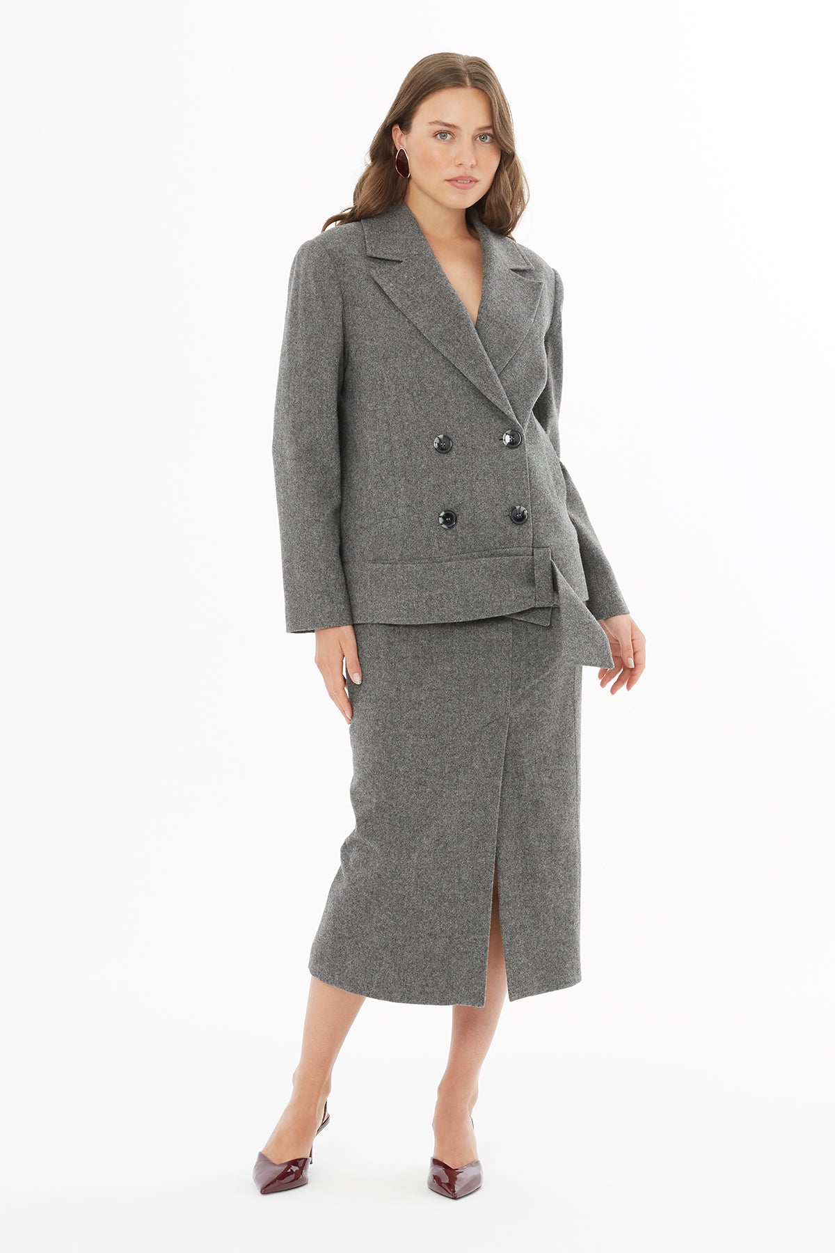 Long Sleeve Jacket with Front Buttons N