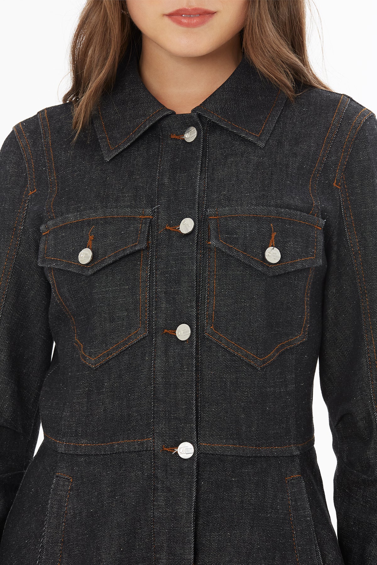 Shirt Collar Buttoned Jacket N