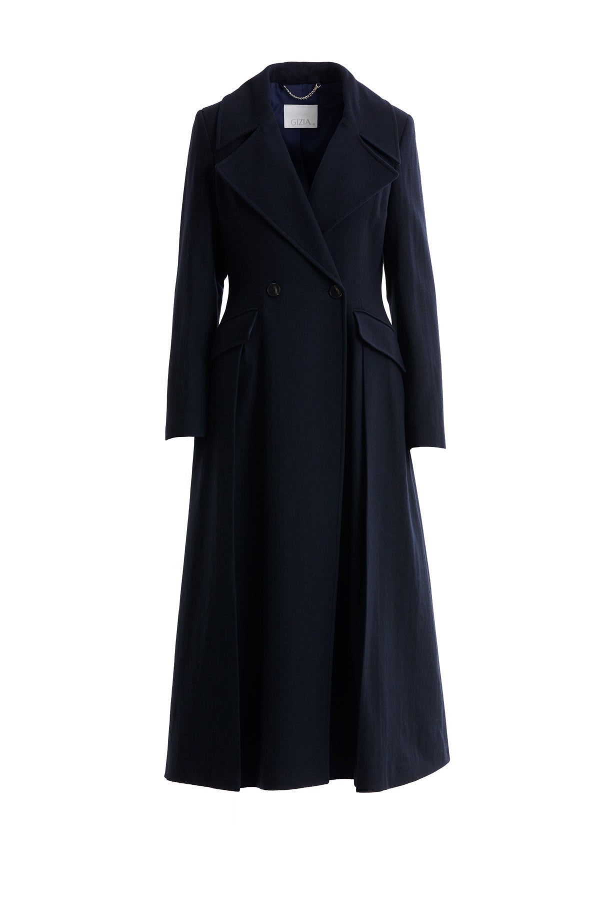 Black Two-Button Closure Coat