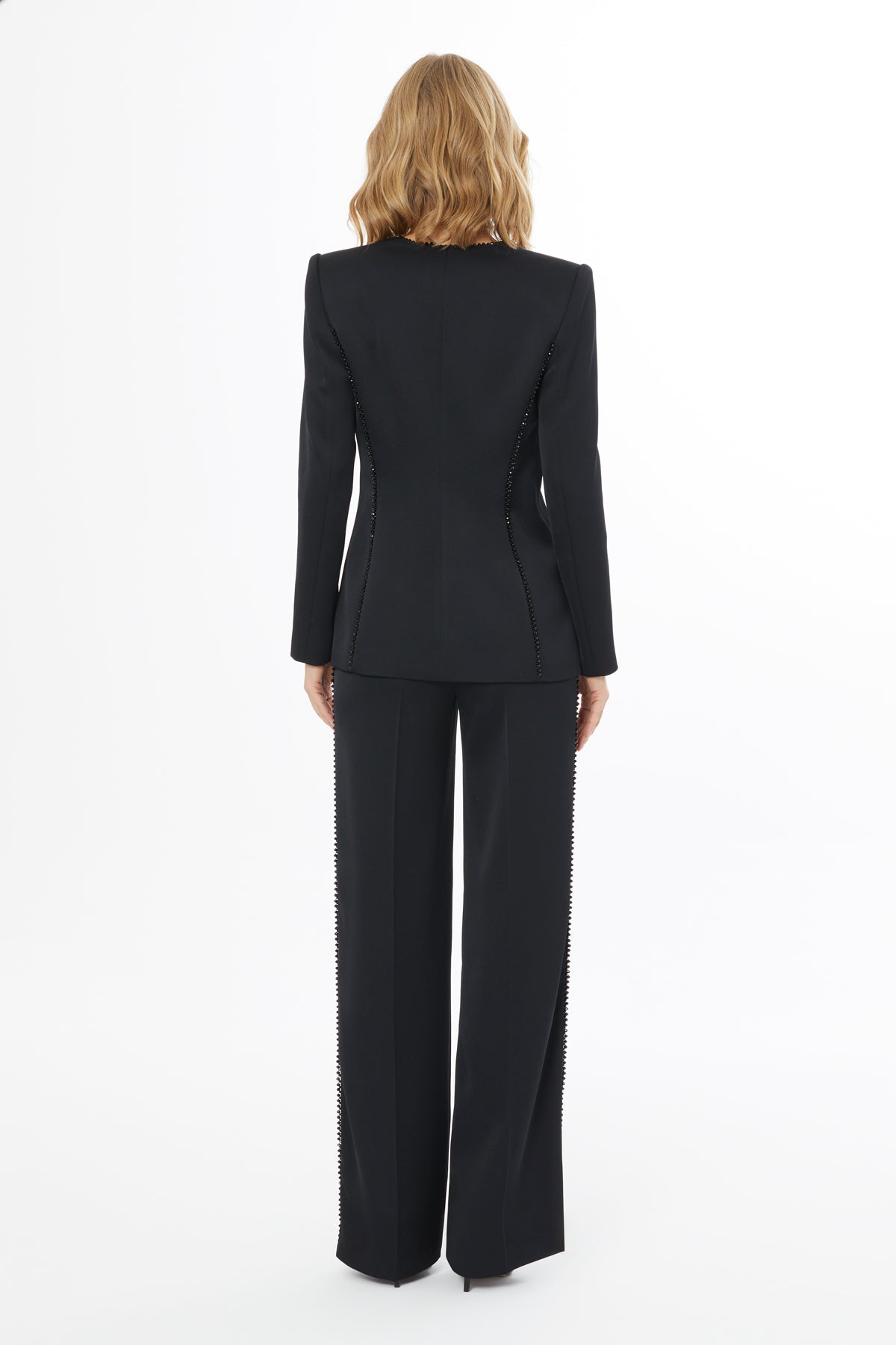 Black Jacket with Stripe Detail