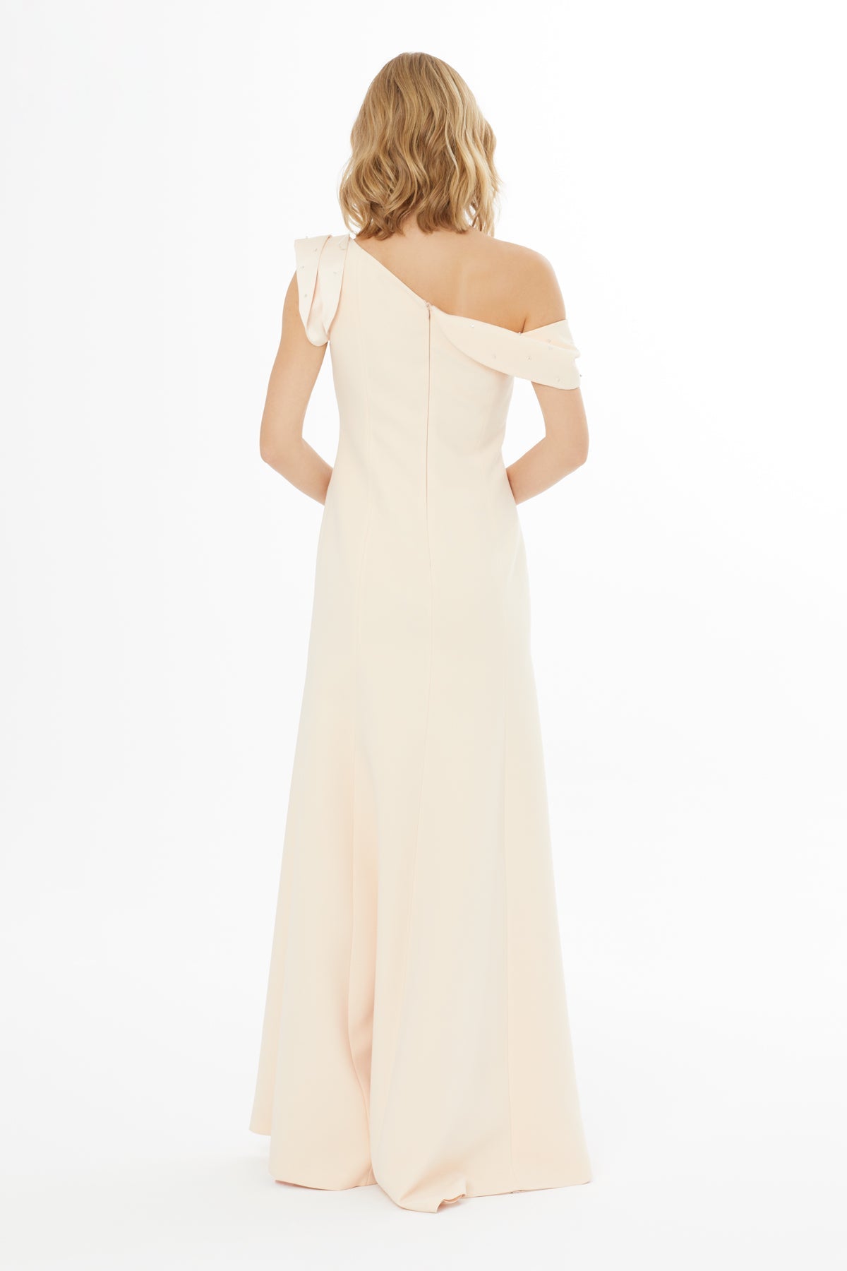 Pink Low-Neck Maxi Dress