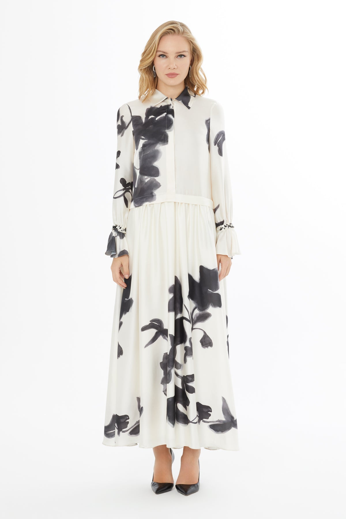 Shirt-Printed Maxi Dress