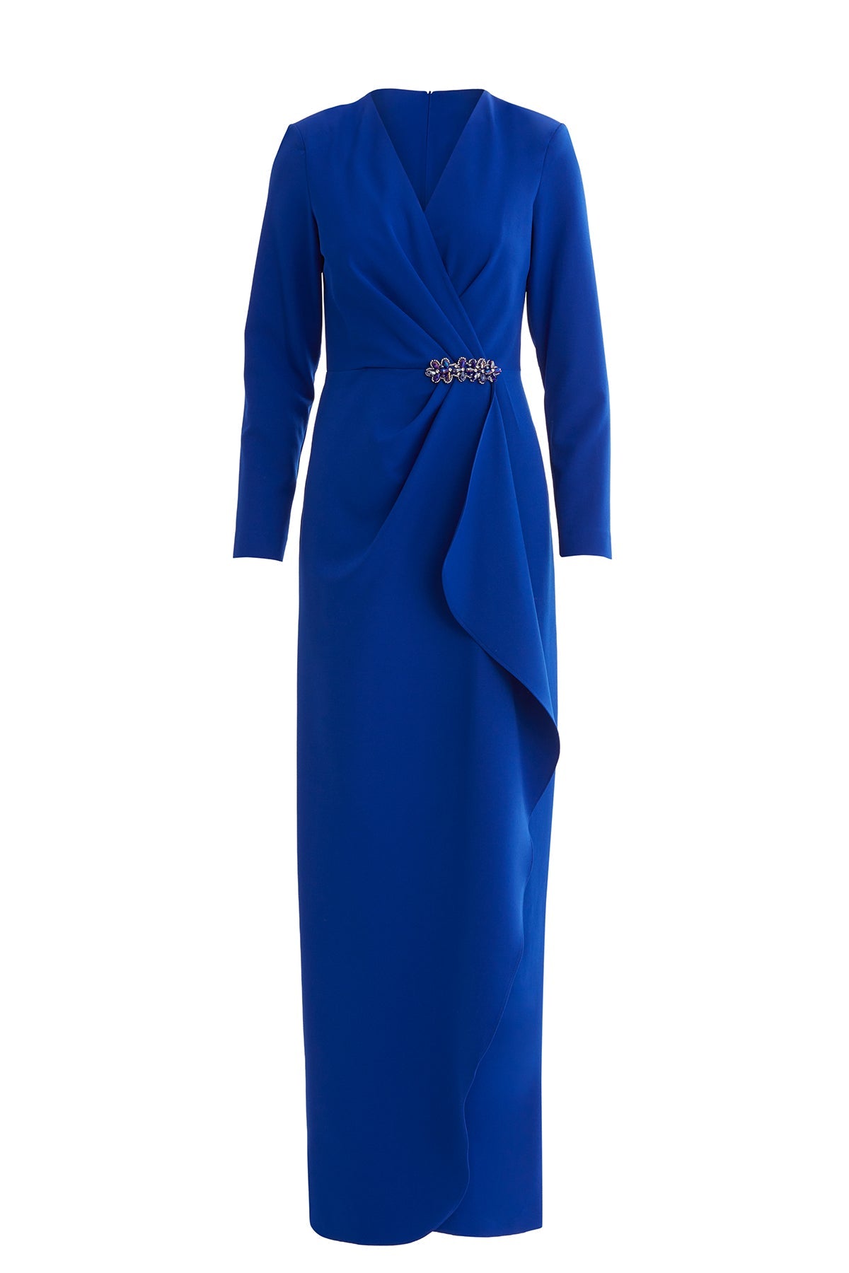 Blue Long Dress with Accessories