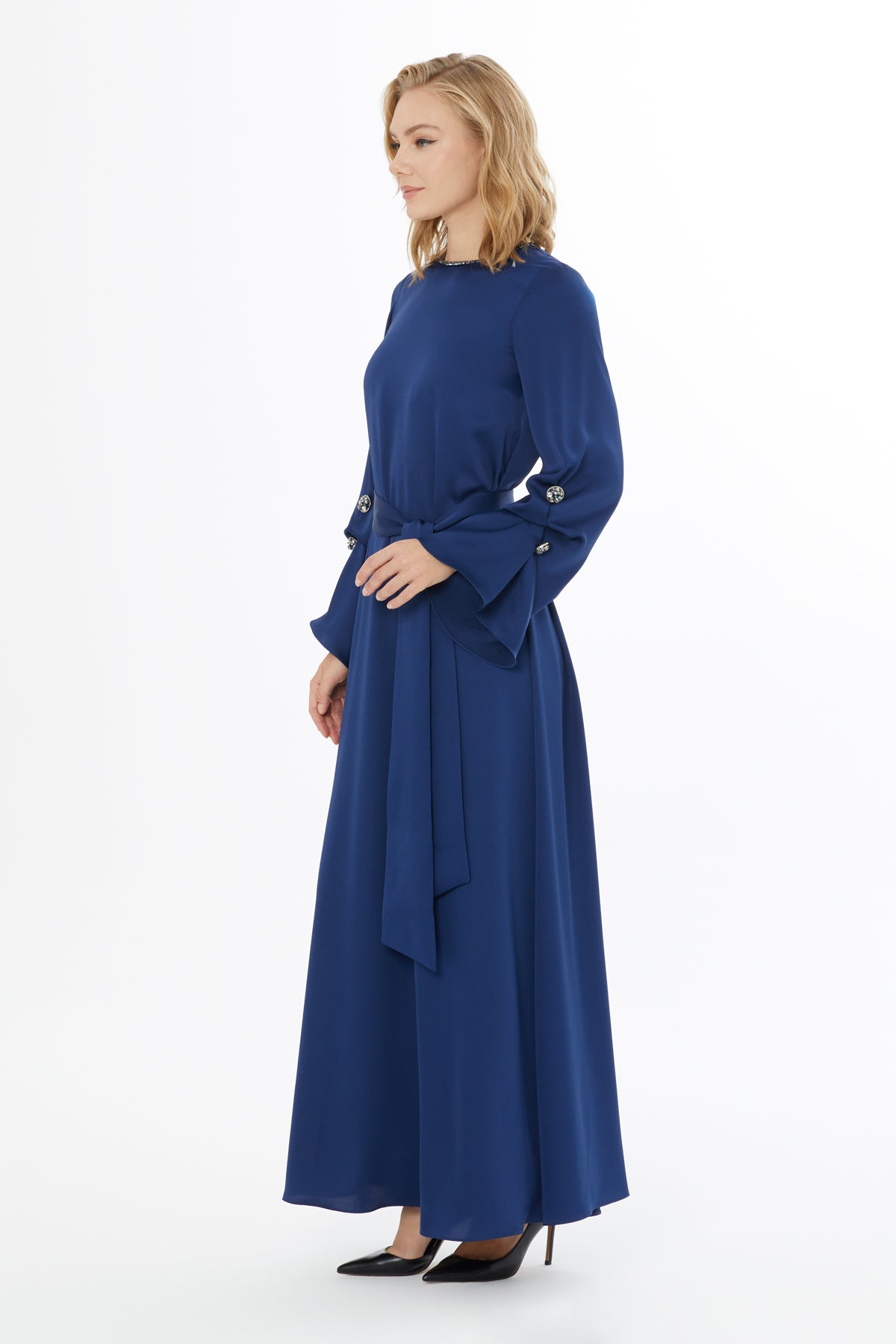 Dark Navy Dress with Detachable Belt