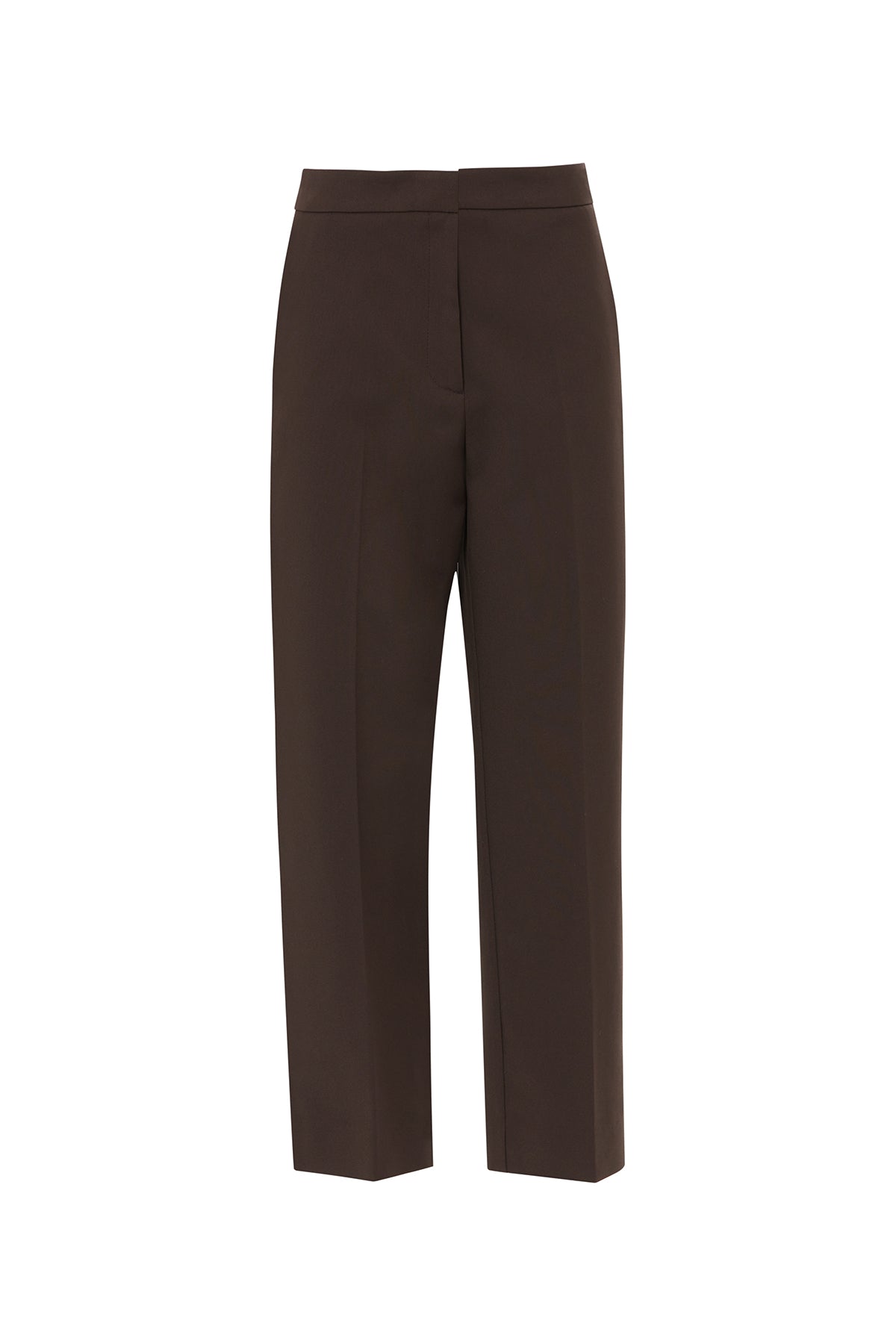 Brown Zip-Up Carrot Pants