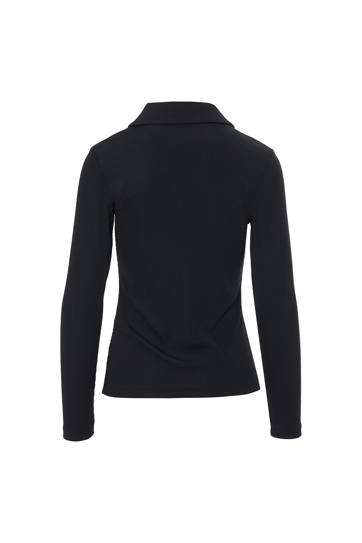 Black Collared Buttoned Blouse