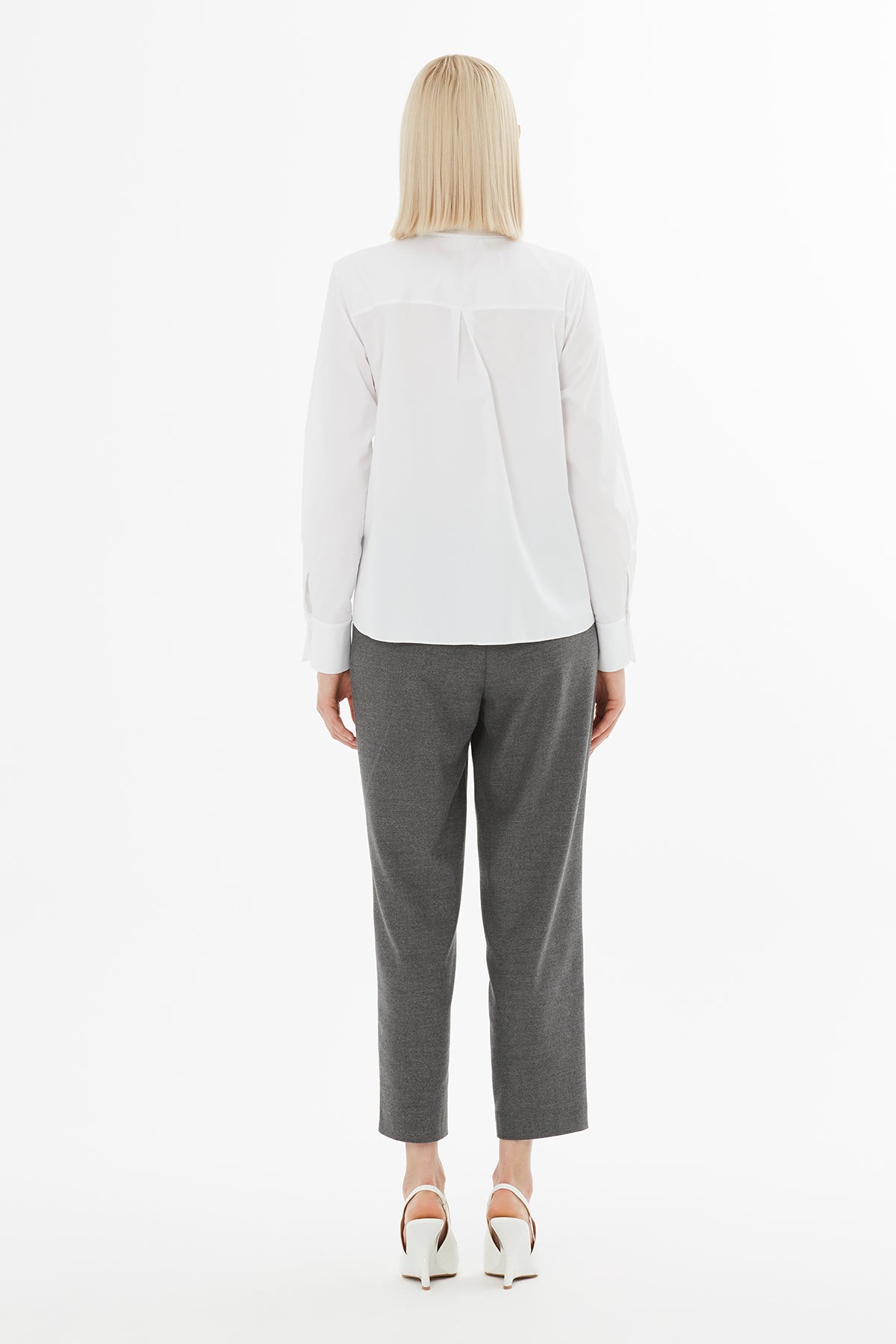 Printed Tie-Neck Blouse N