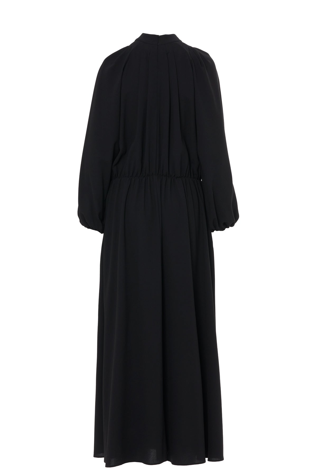 Black Long Dress with Elasticated Waist