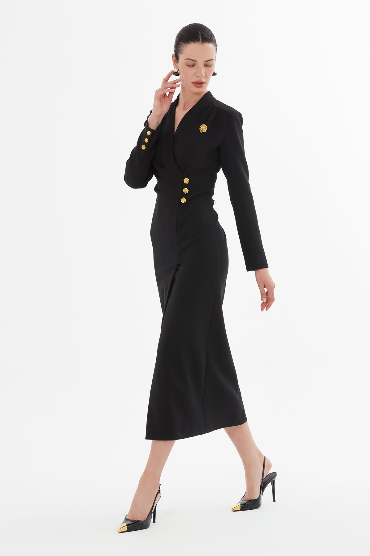 Wrap Dress with Front Slit N