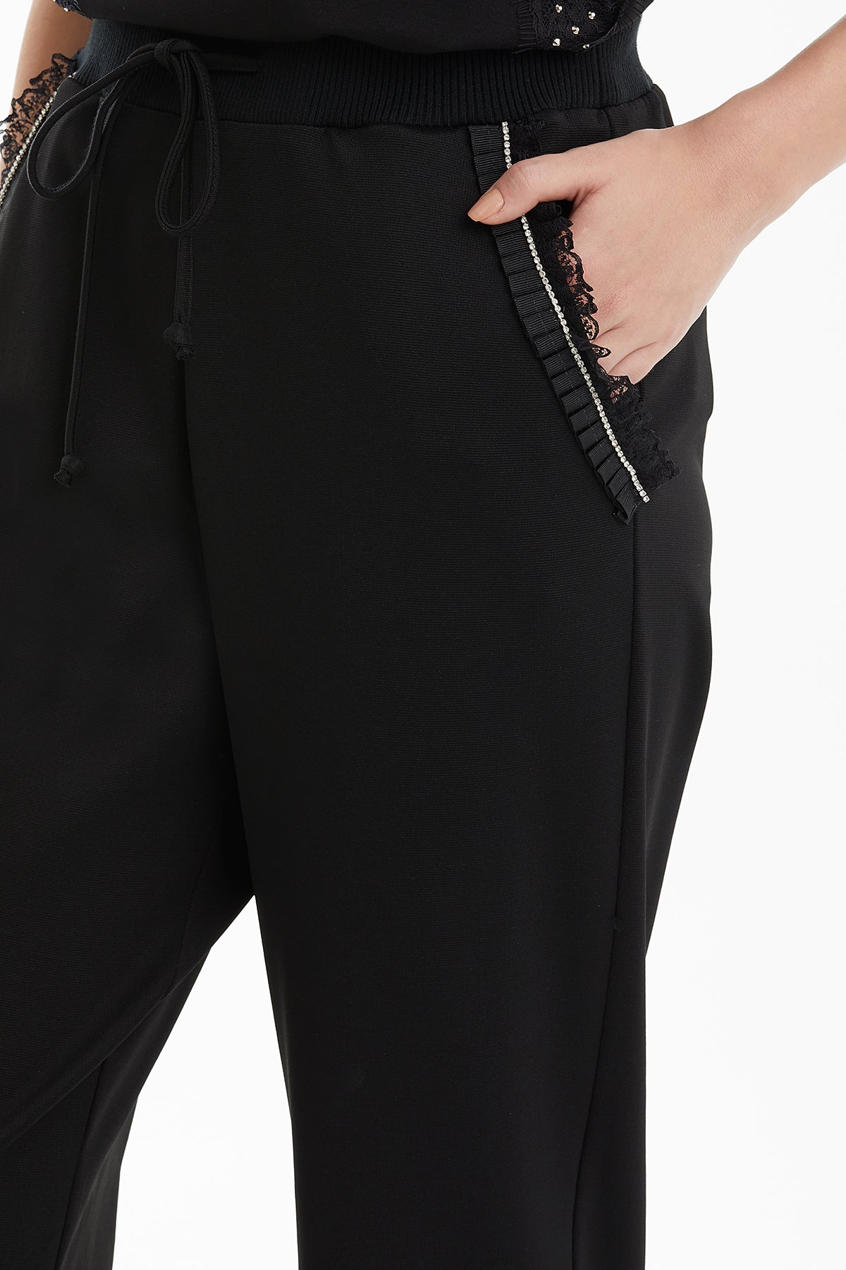 Black Hardware Pocket Track Pants