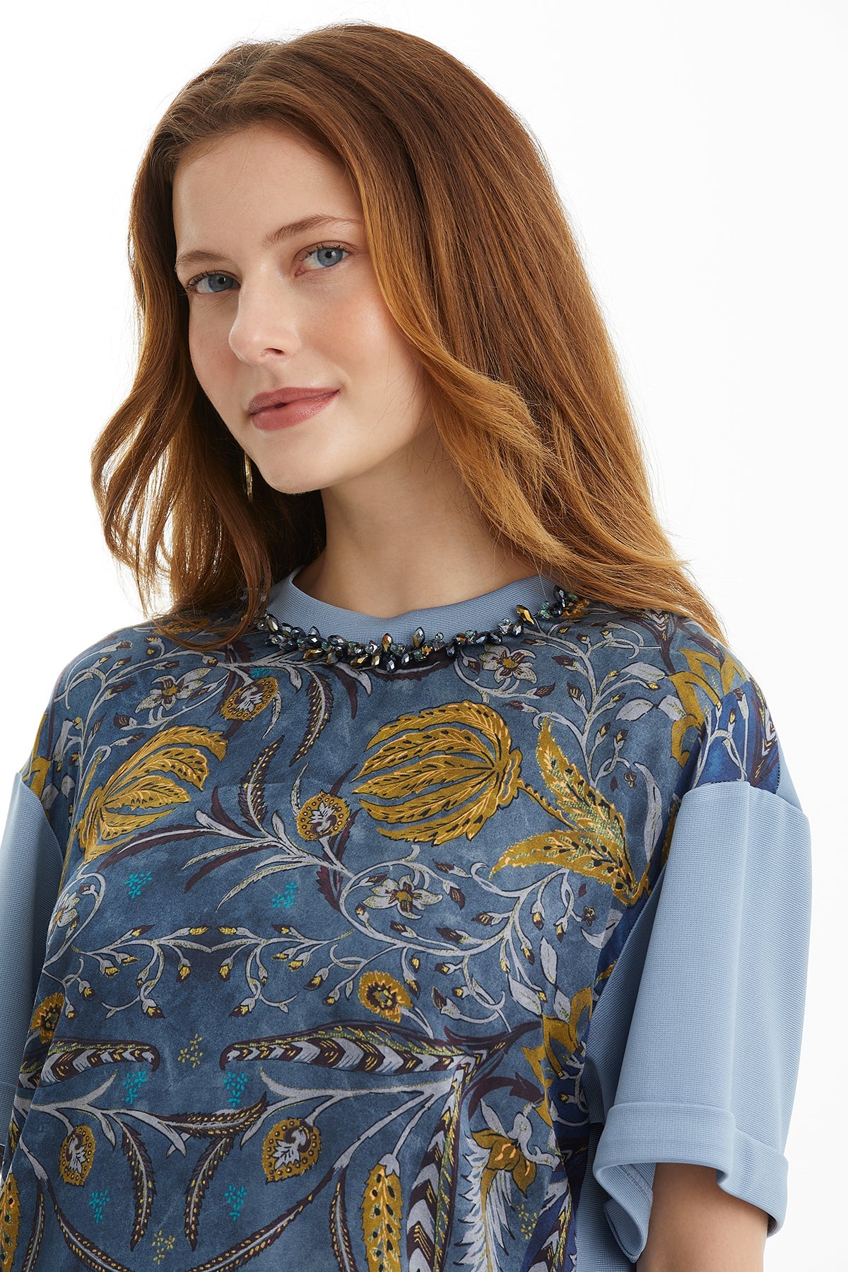 Embroidered Patterned T-Shirt