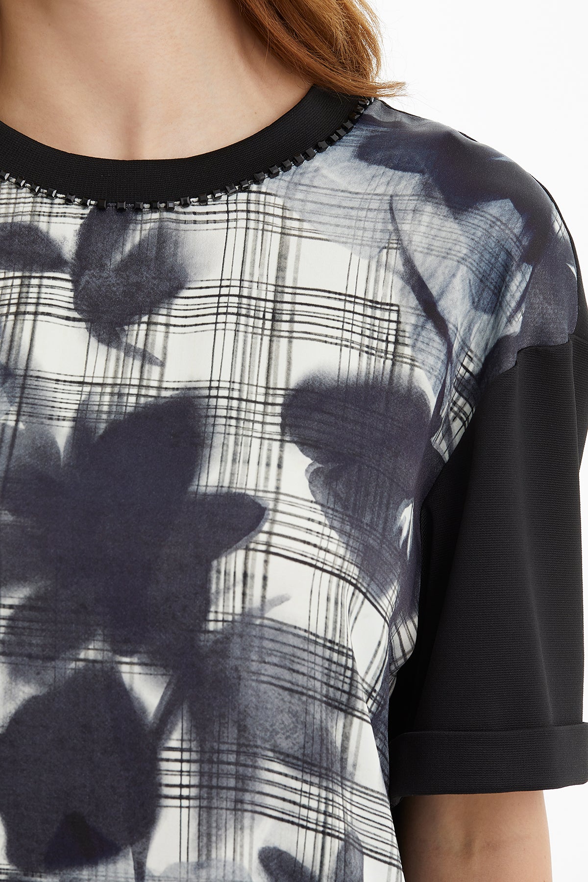 Contrast Pattern T-Shirt