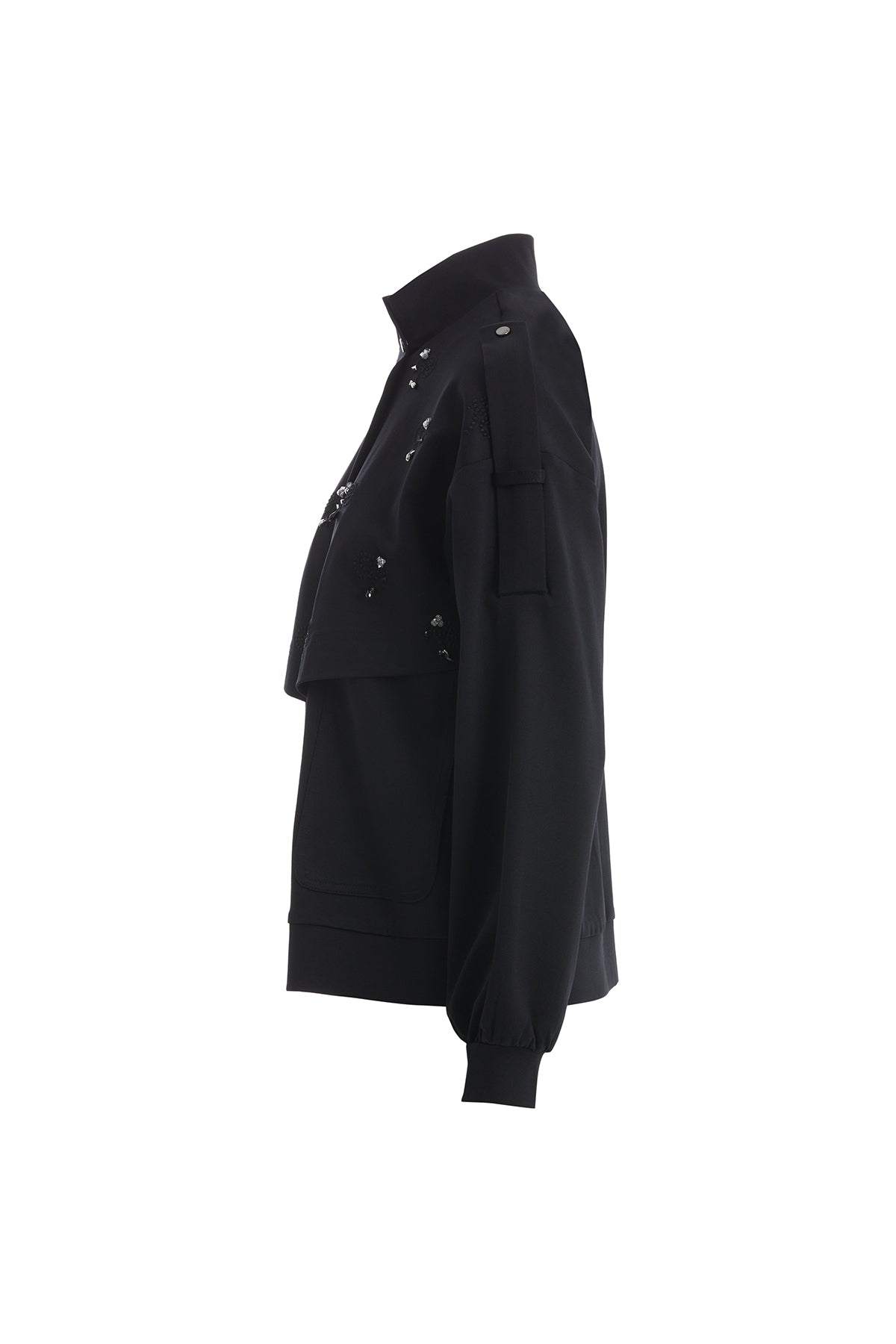 Black Raised Embroidery Jacket
