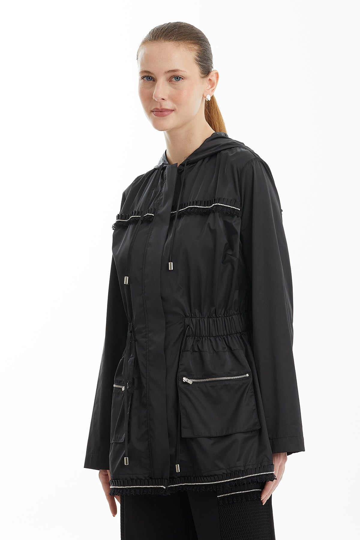 Black Stone Accessory Detail Jacket