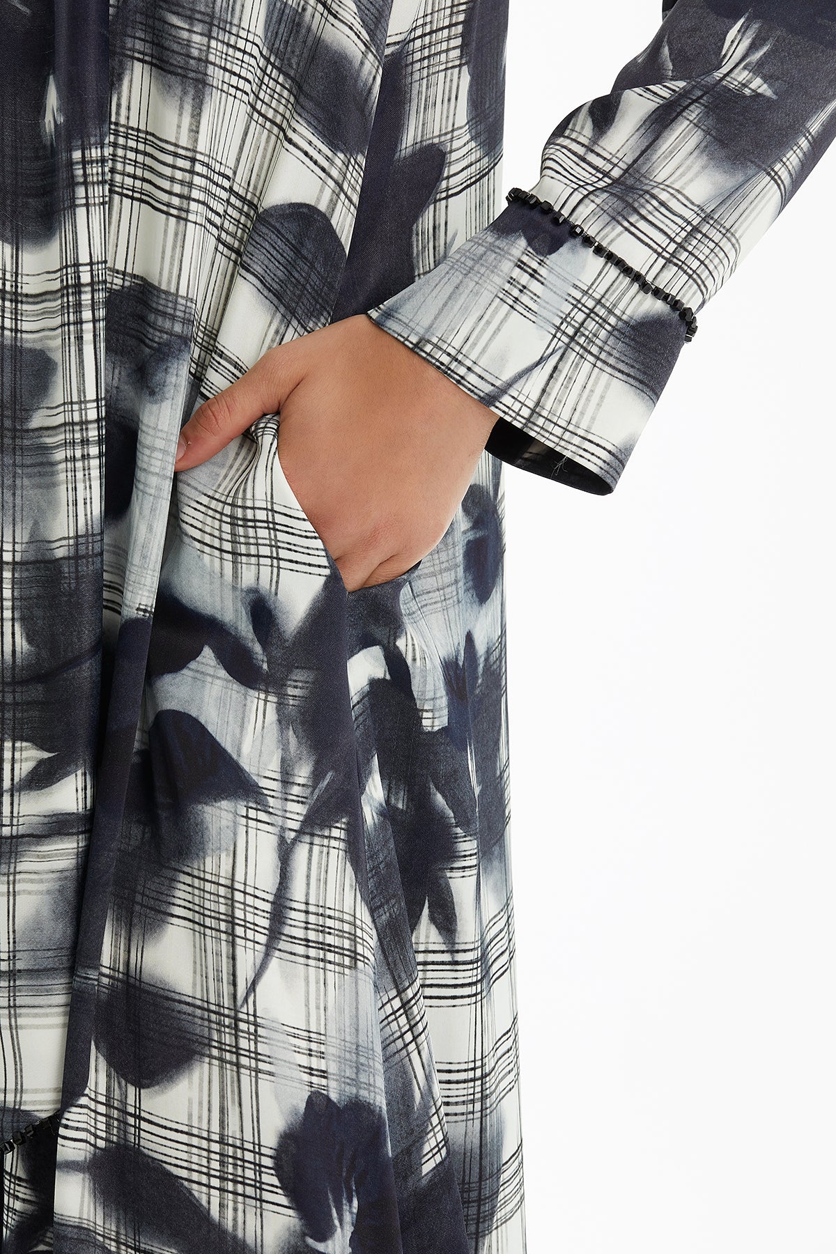 Floral Check Pattern Dress