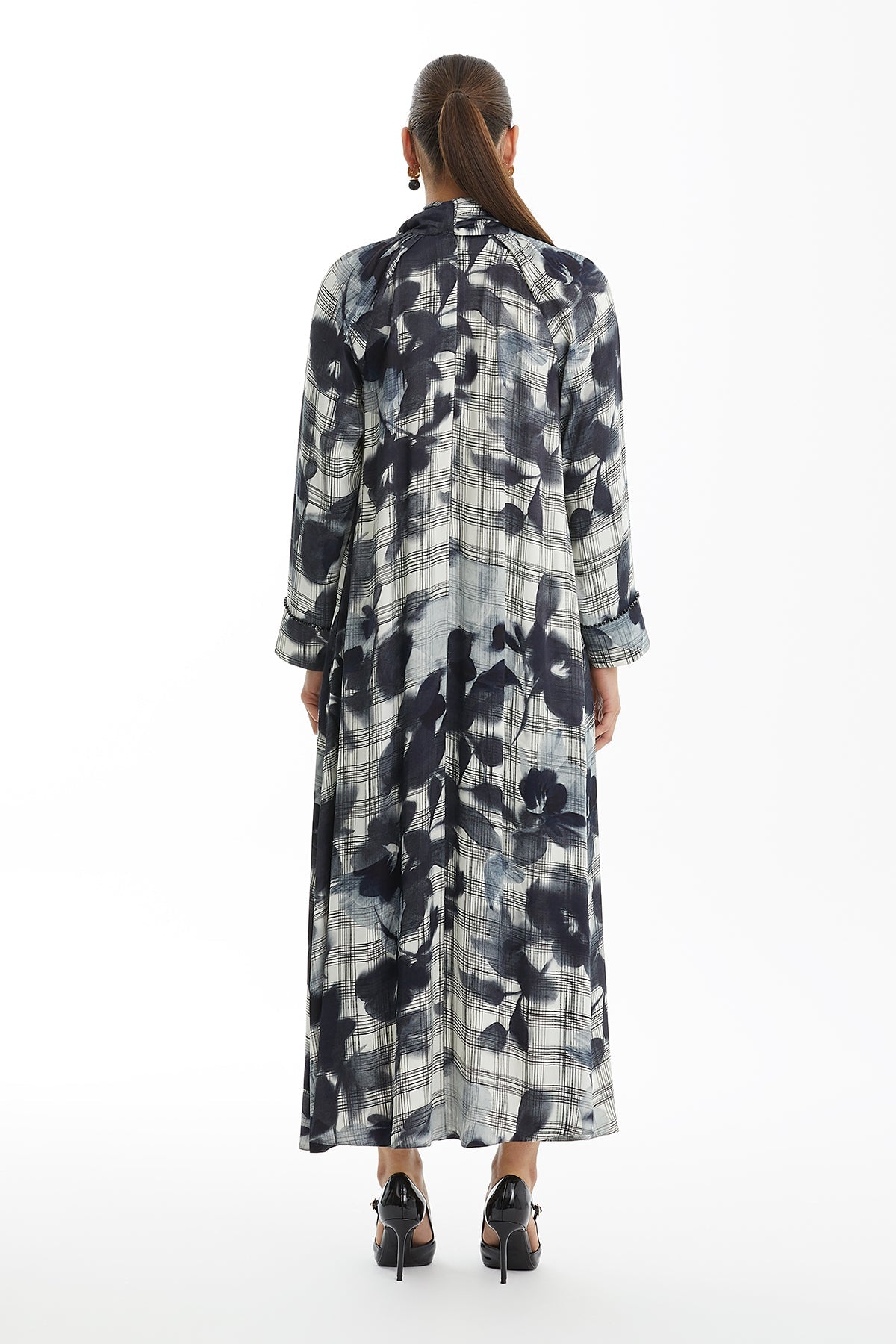 Floral Check Pattern Dress