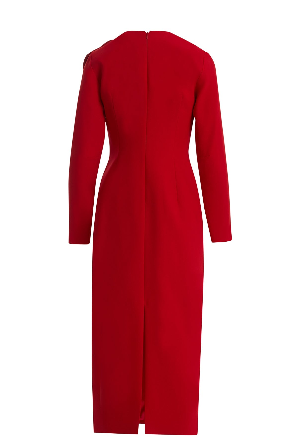Red Dress with Shoulder Accessory Detail