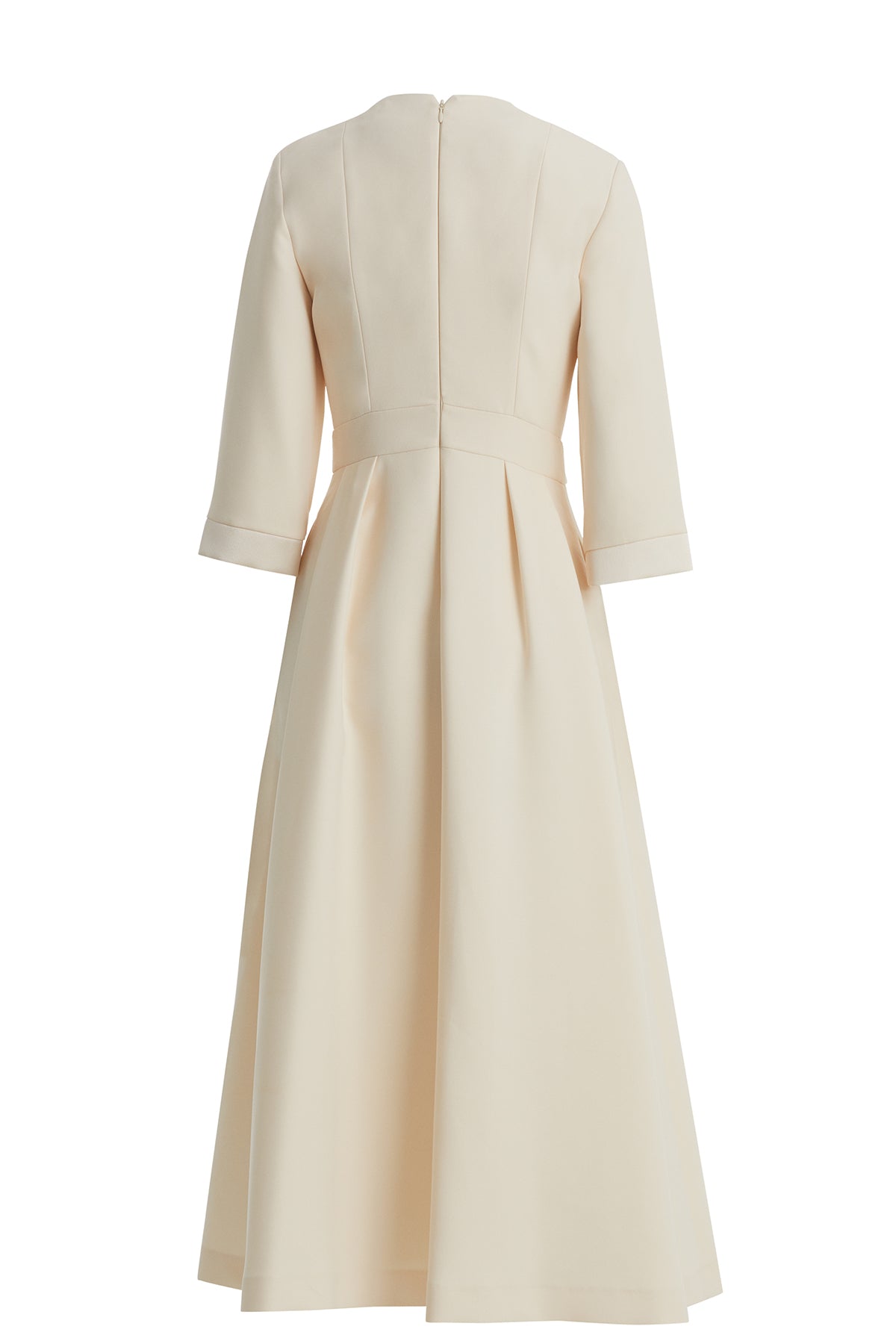 Beige Blazer-Style Embellished Dress