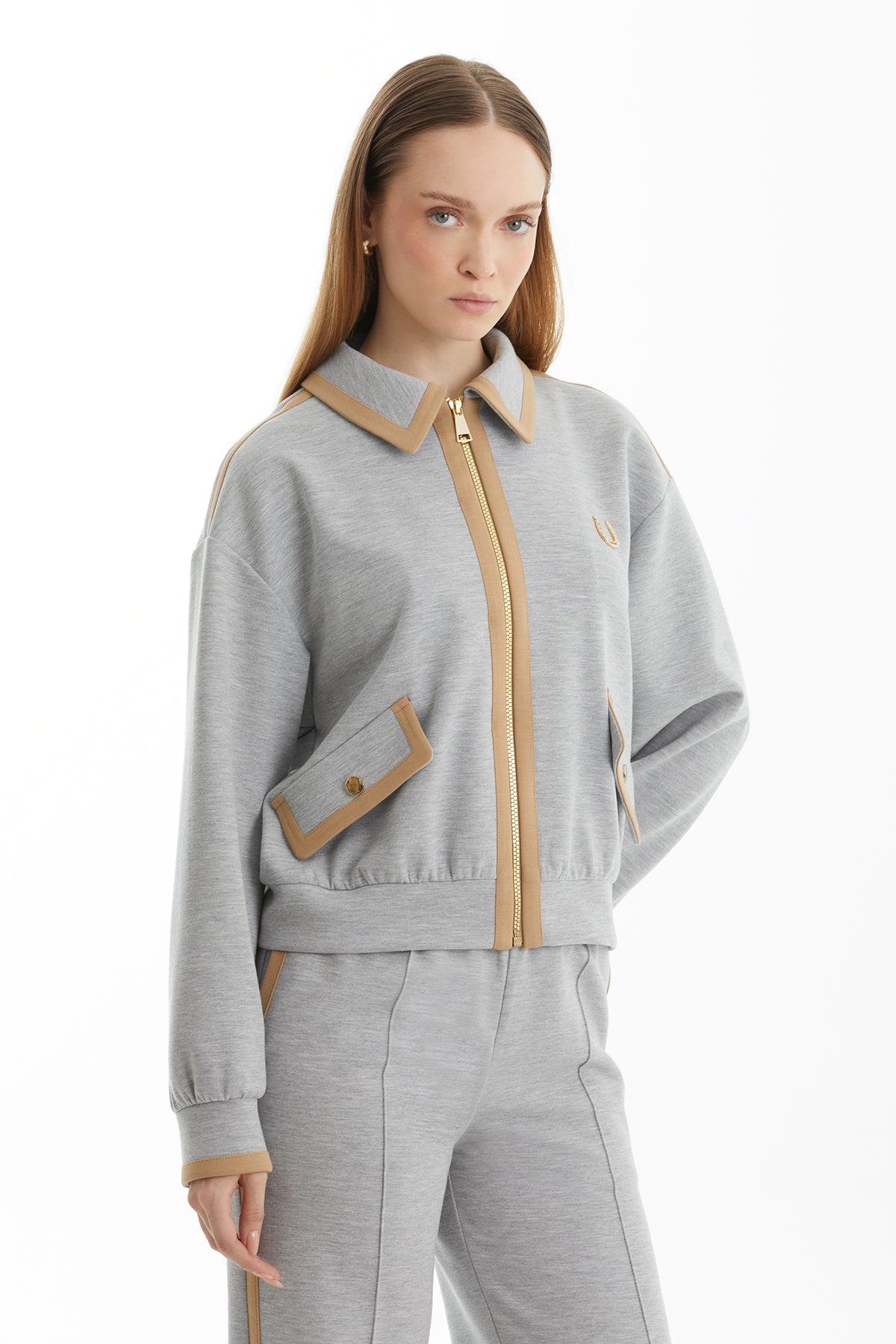 Grey Tracksuit with Trim Detail
