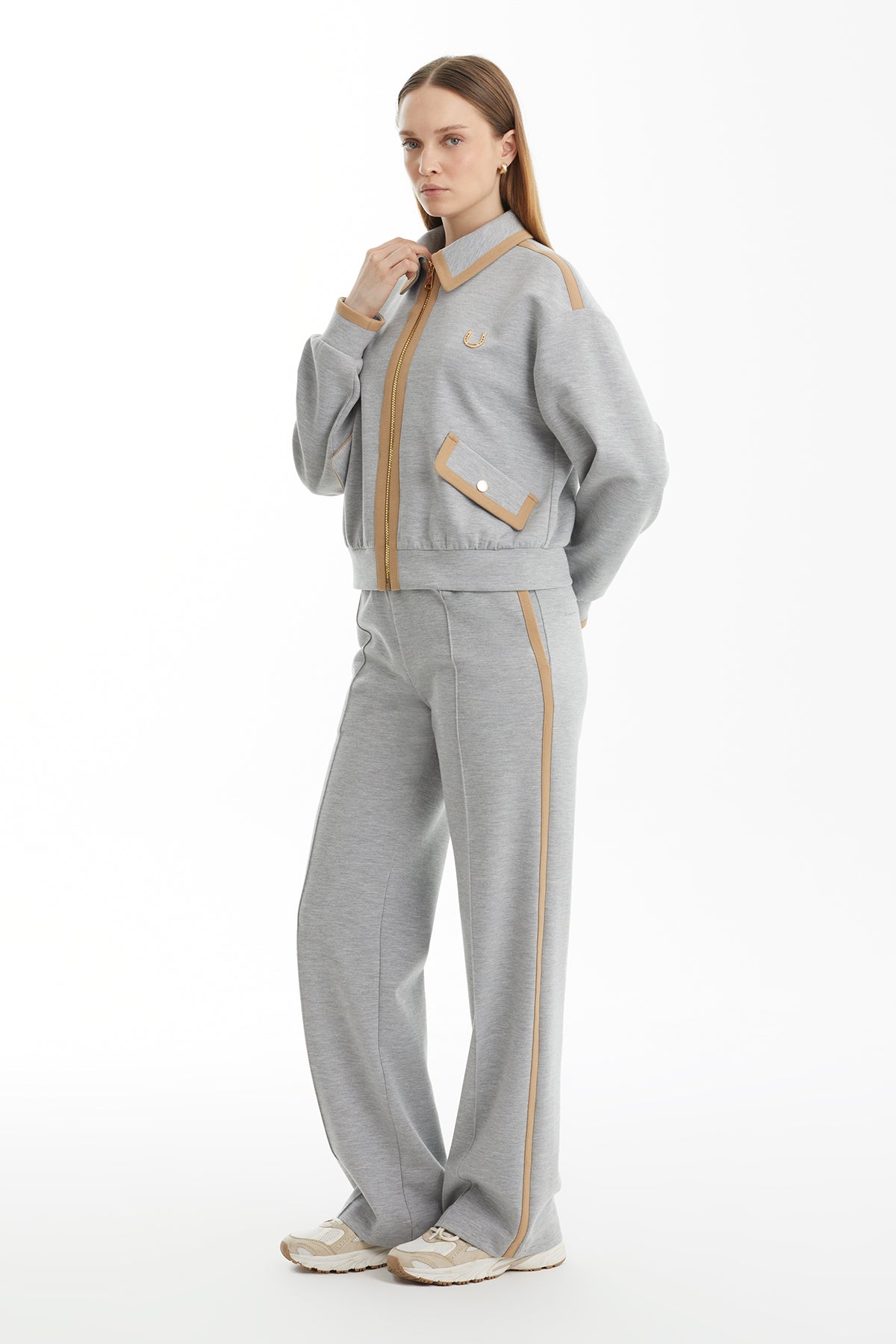 Grey Tracksuit with Trim Detail