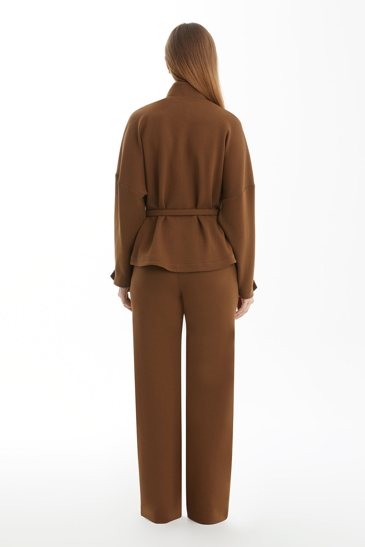 Brown Tracksuit with Belt Detail