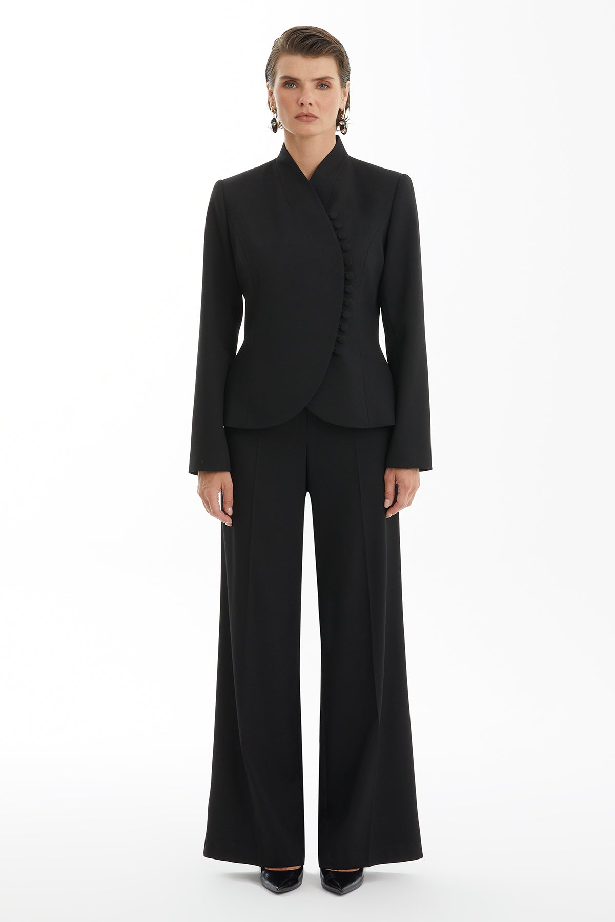 Black Set with Loop Button Detail