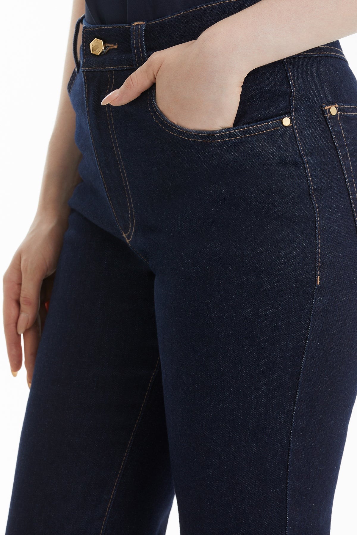 Dark Navy Flared Jeans