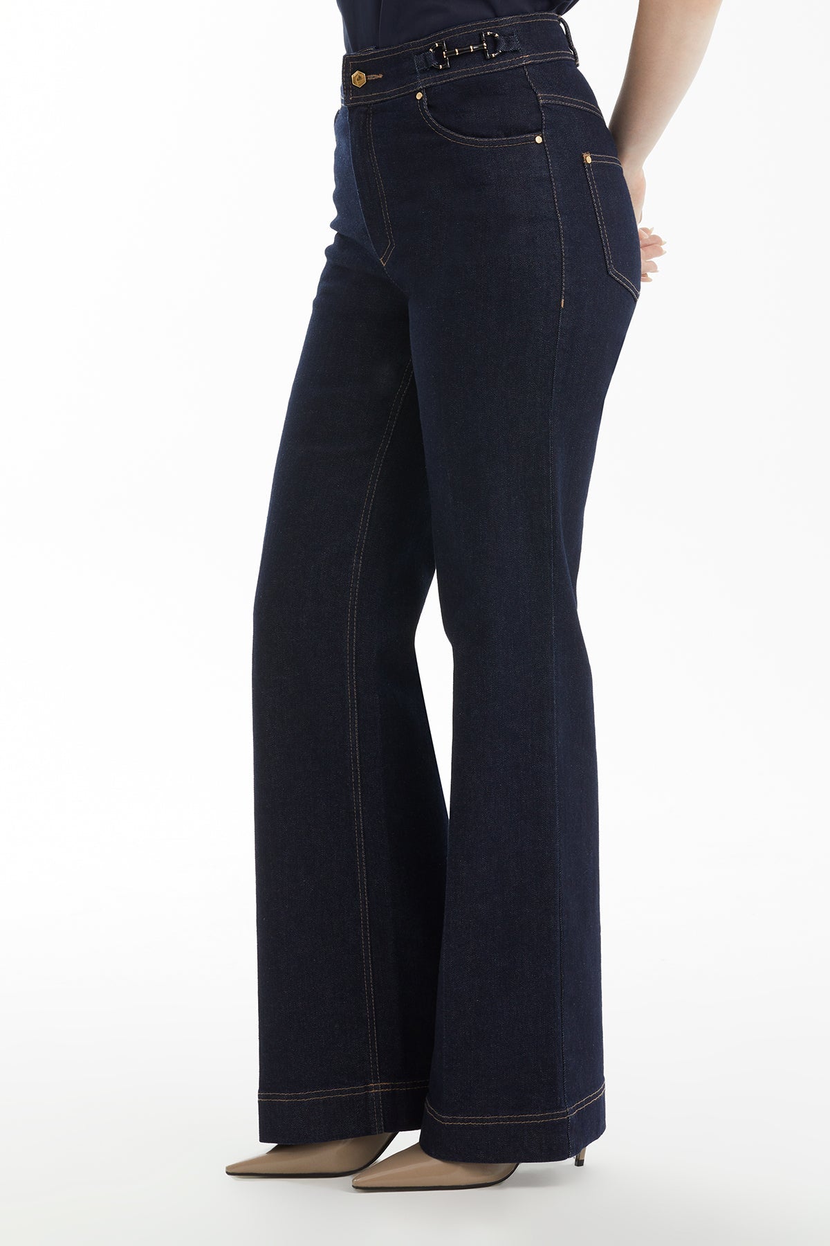 Dark Navy Flare Jeans