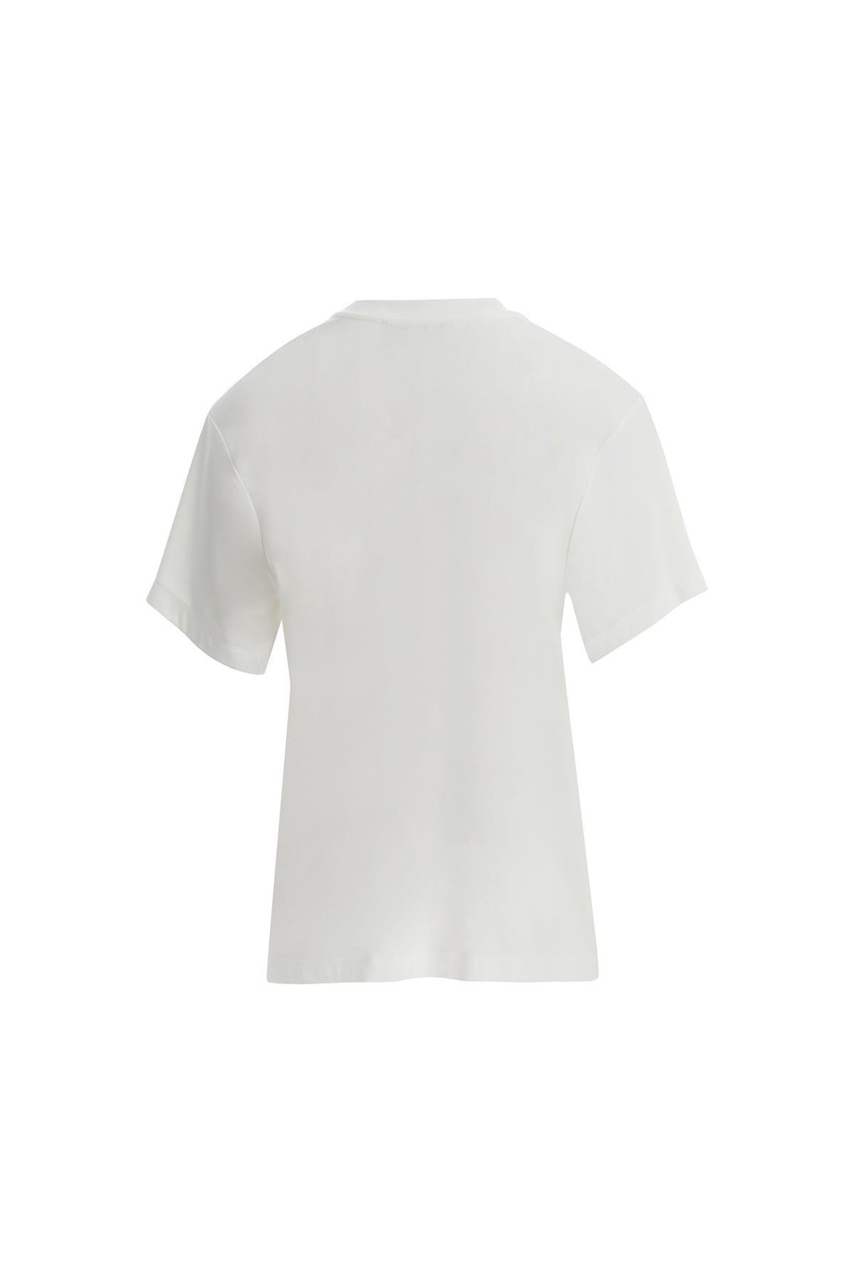Ecru T-Shirt with Floral Embroidery
