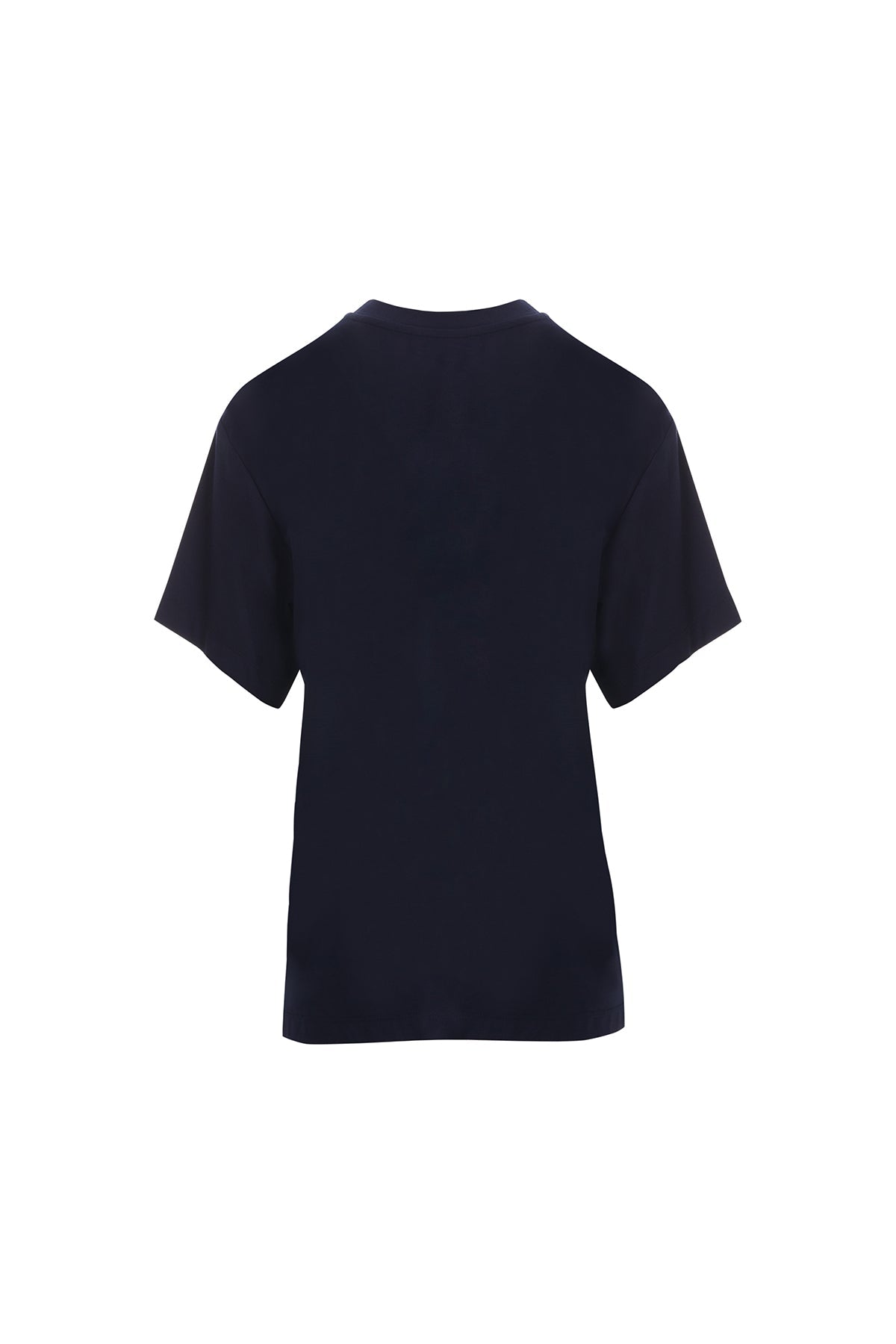 Dark Navy T-Shirt with Floral Embroidery