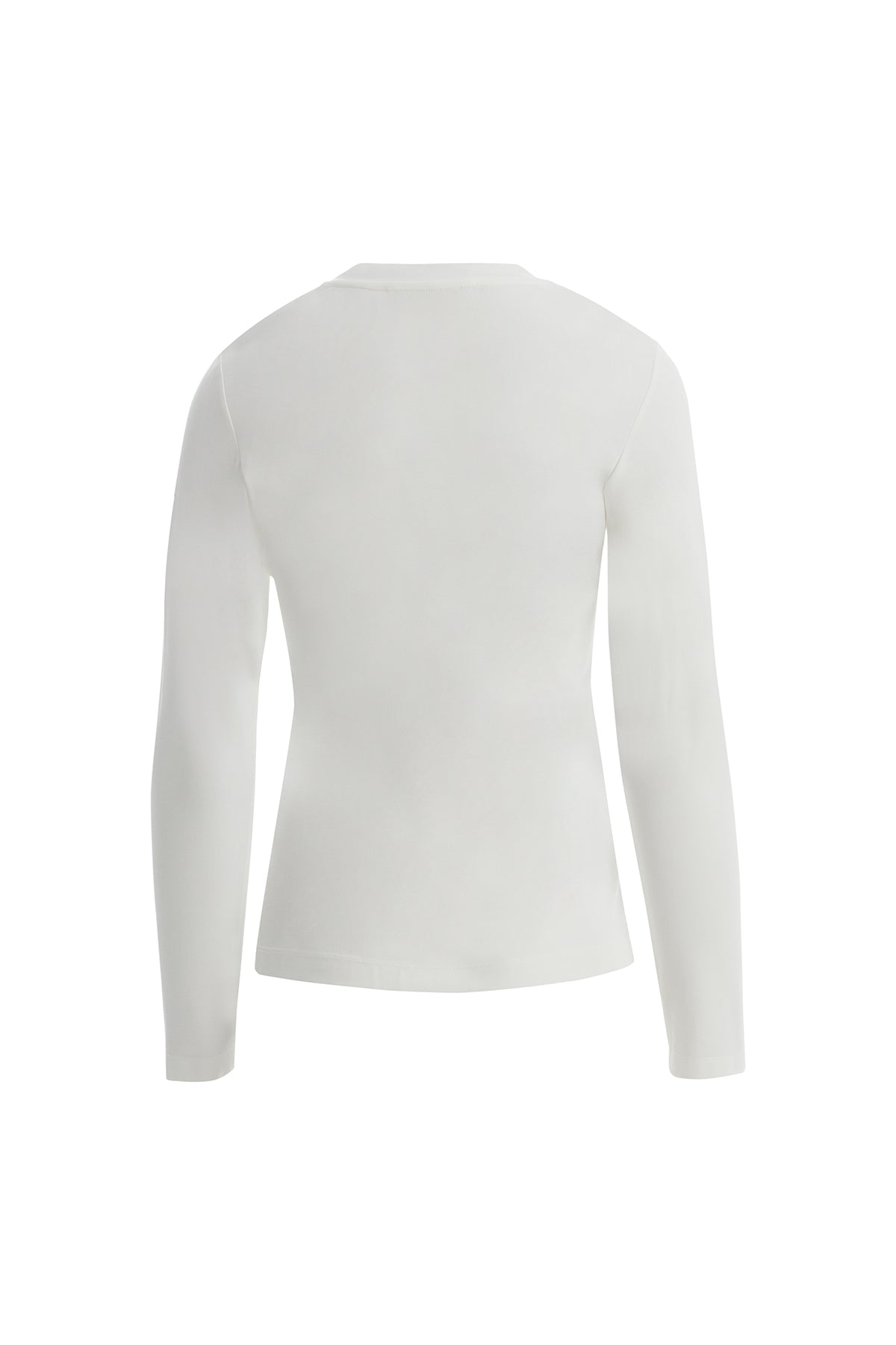 Ecru Long Sleeve Blouse with Floral Detail