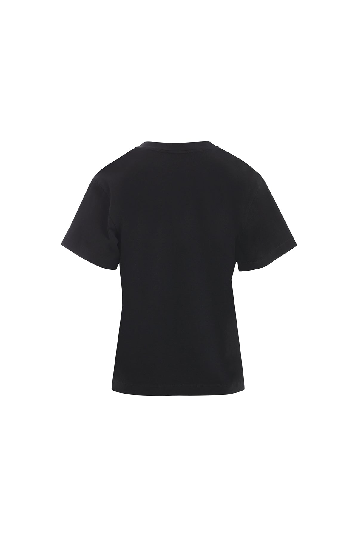 Black T-Shirt with Red Sequin Detail