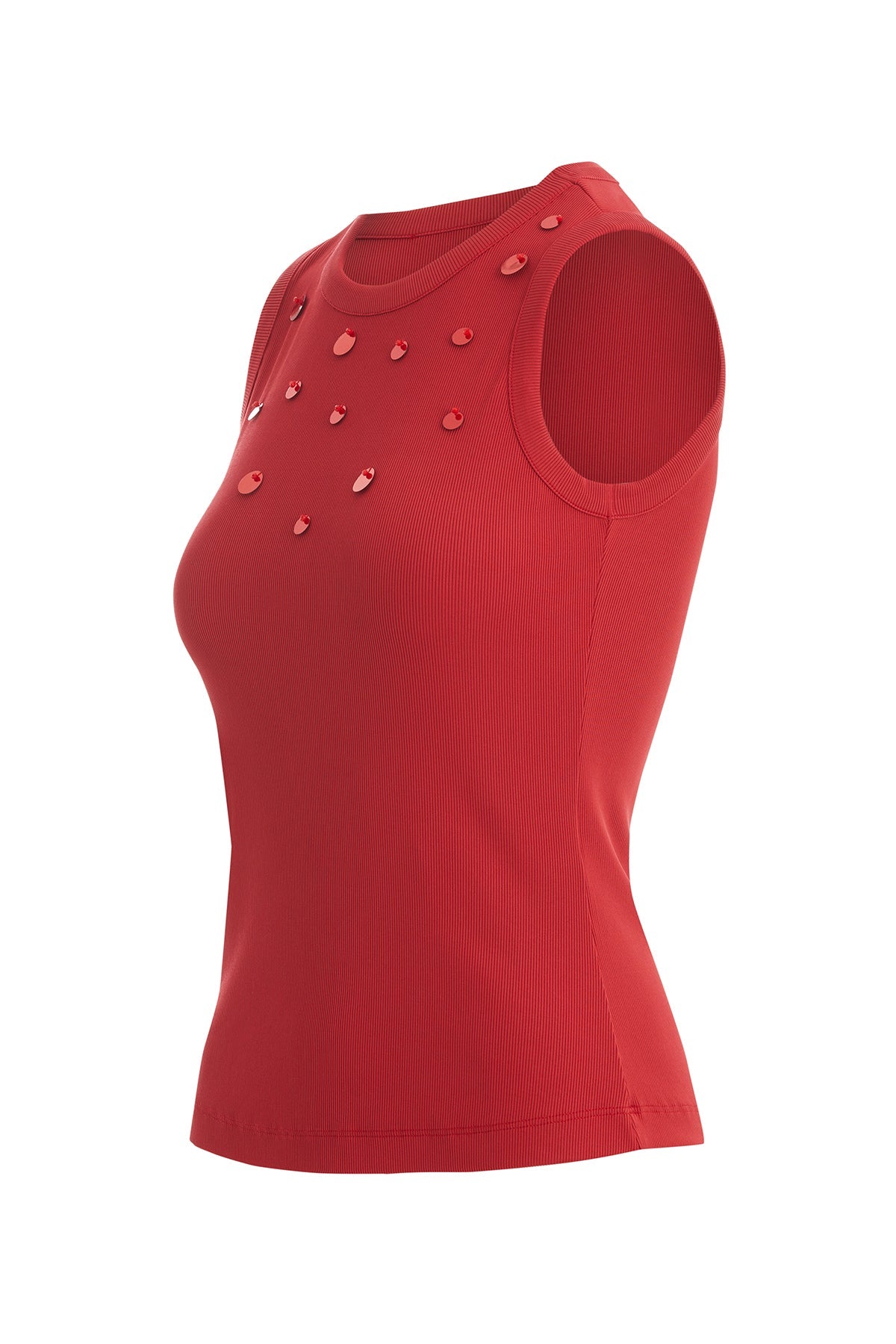 Red Sequin Detail Camisole