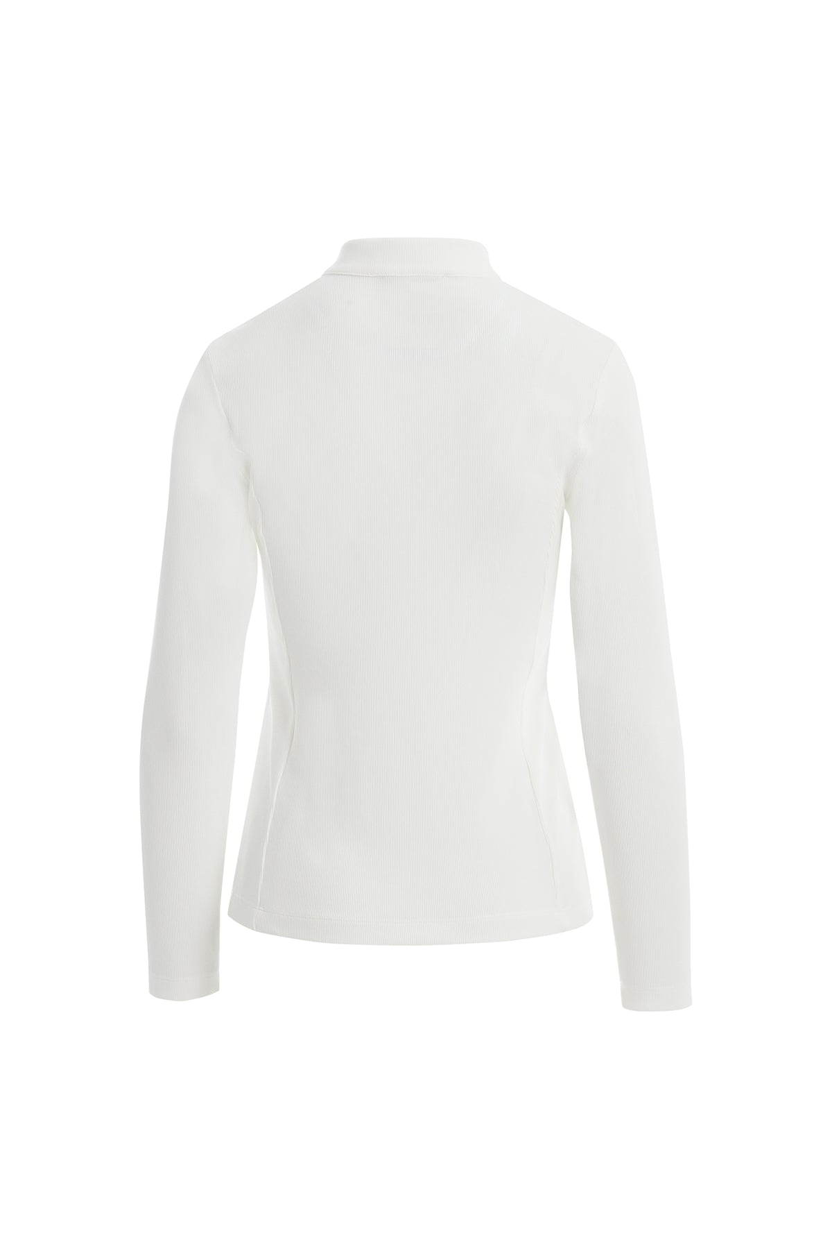 Ecru Zippered Blouse with Accessory